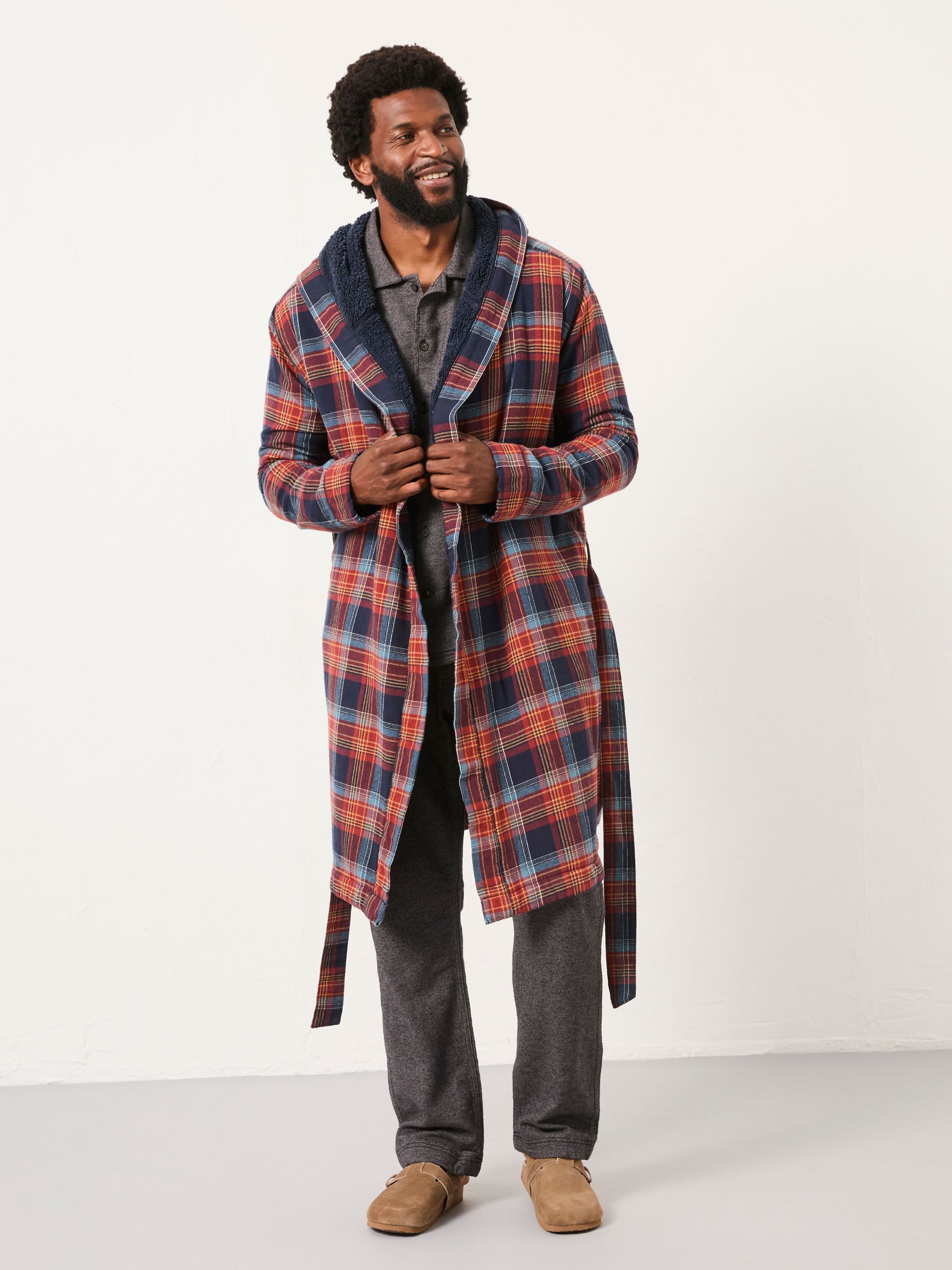 Lomond Blue Check Robe (F09394) | £69