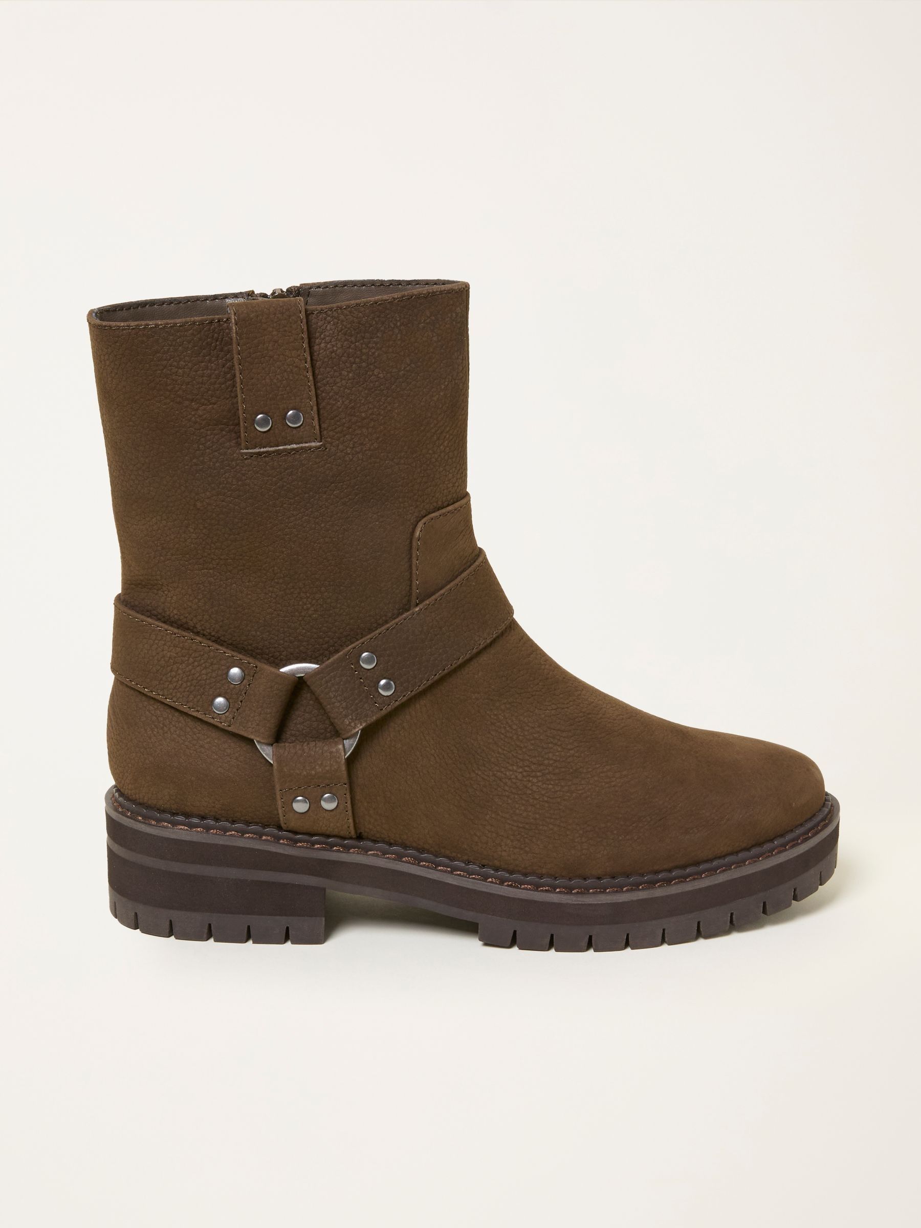 Leah Chocolate Brown Biker Boot (F11111) | £95