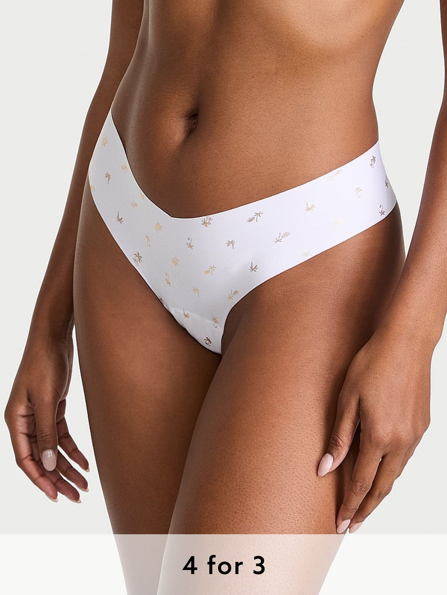 White Palm Thong Knickers (F11228) | £9