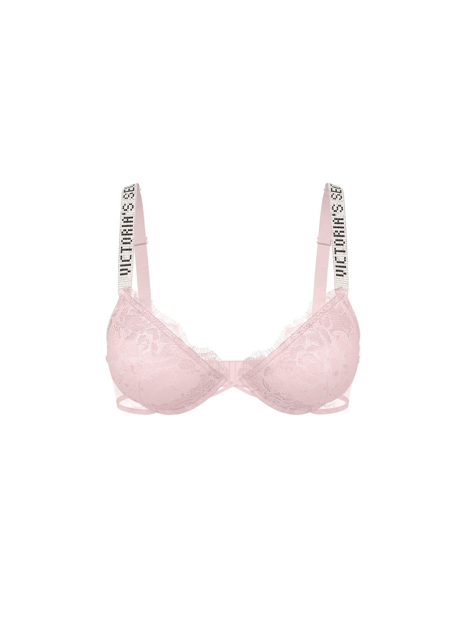 Angel Pink Lightly Lined Demi Shine Strap Lace Bra (F11269) | £59