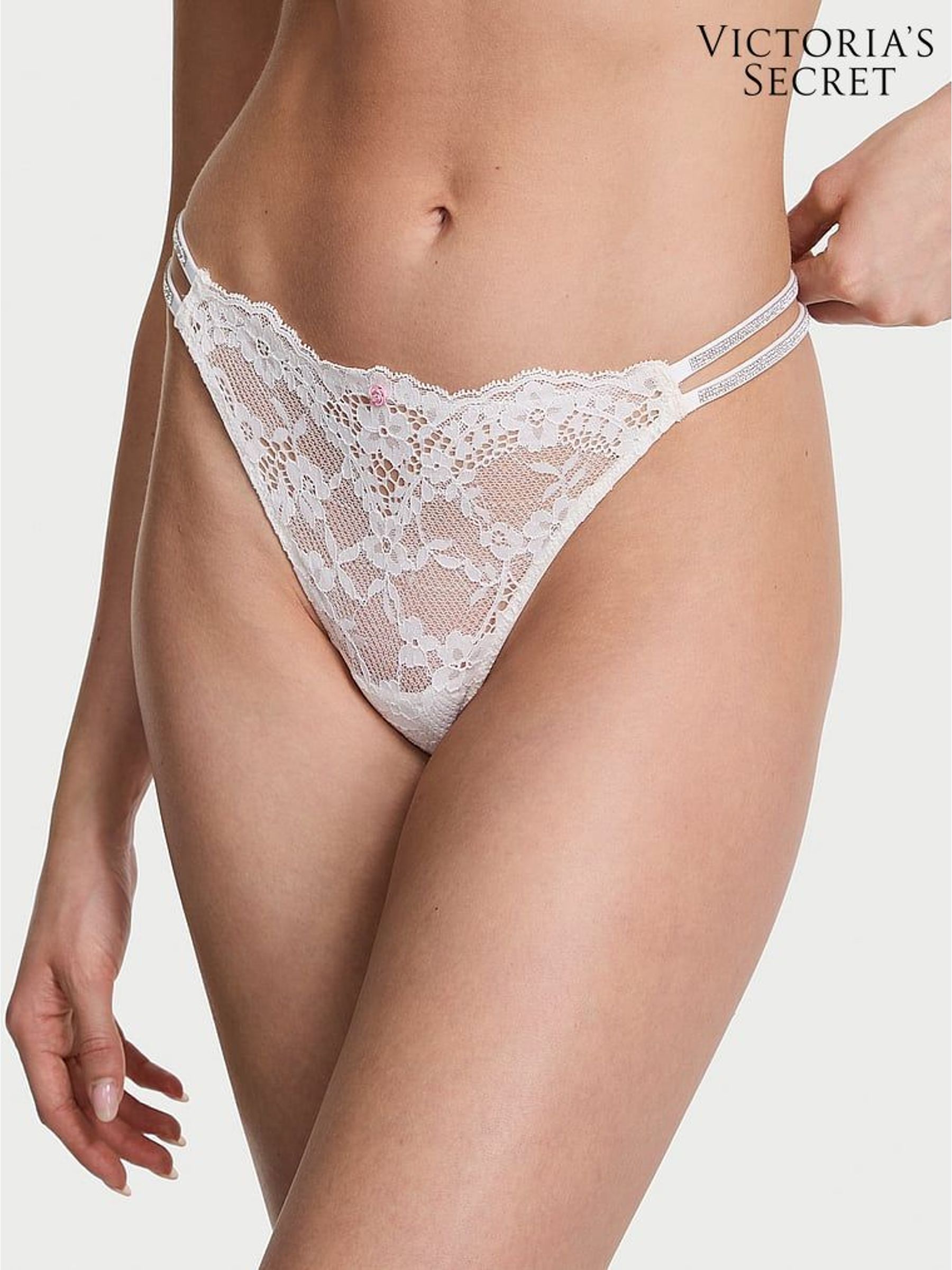 Coconut White Brazilian Twinkle Strap Knickers (F11533) | £20