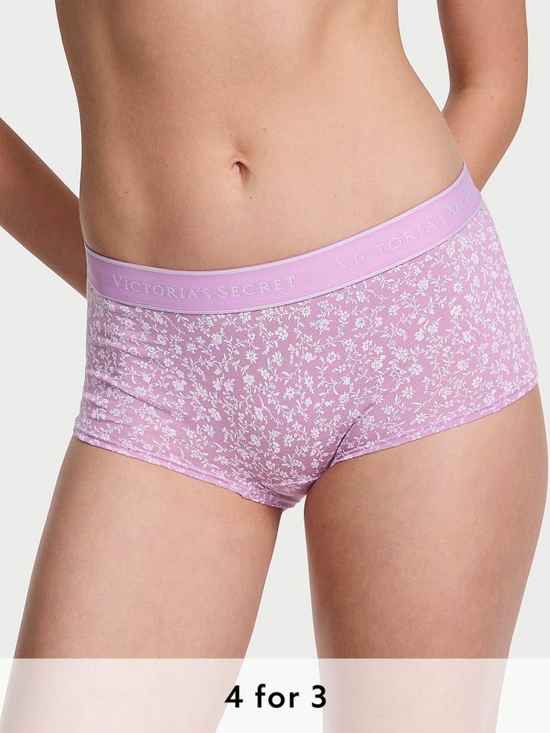 Scattered Floral Purple Short Knickers (F11546) | £9