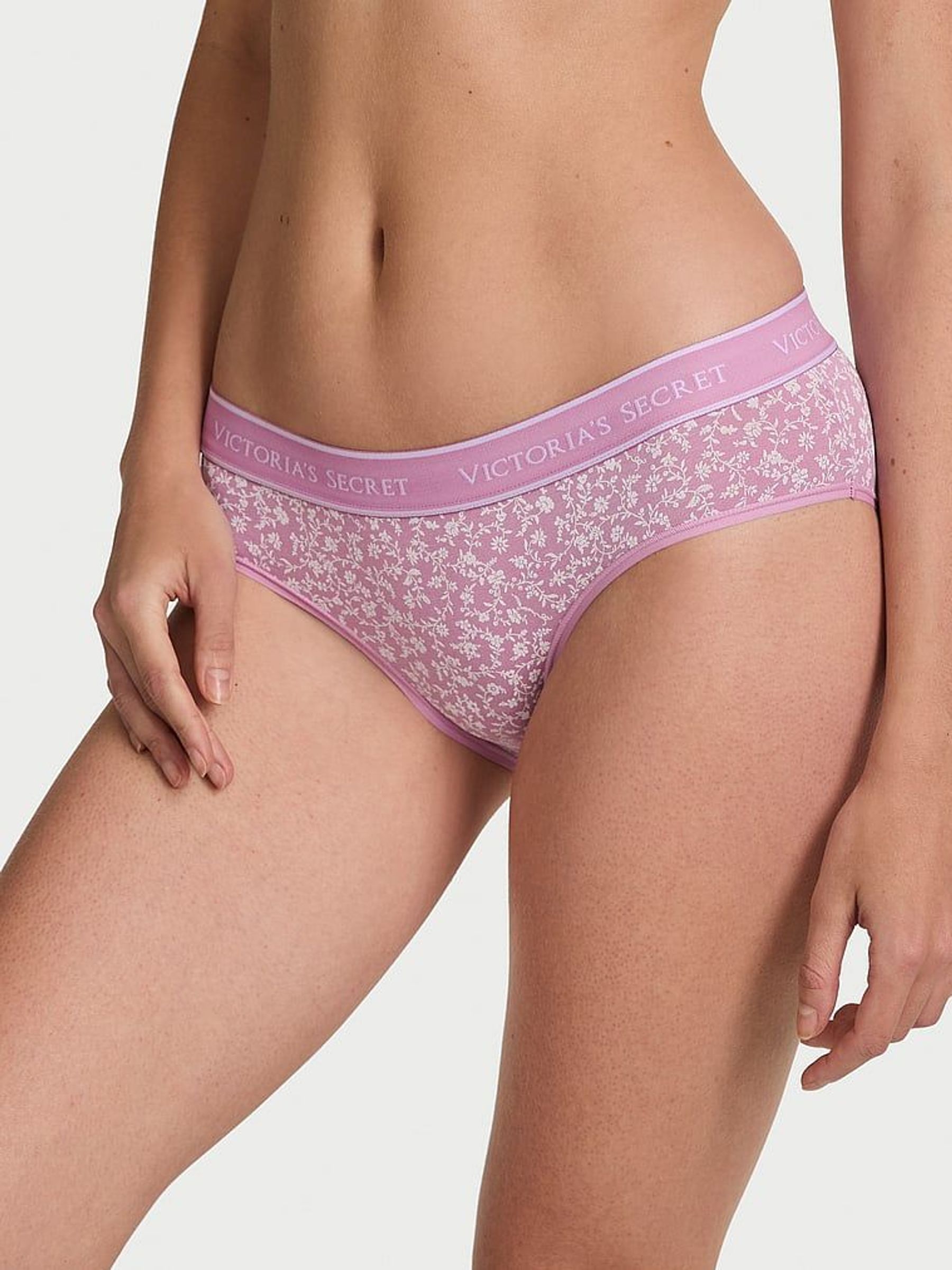 Scattered Floral Purple Hipster Knickers (F11560) | £9
