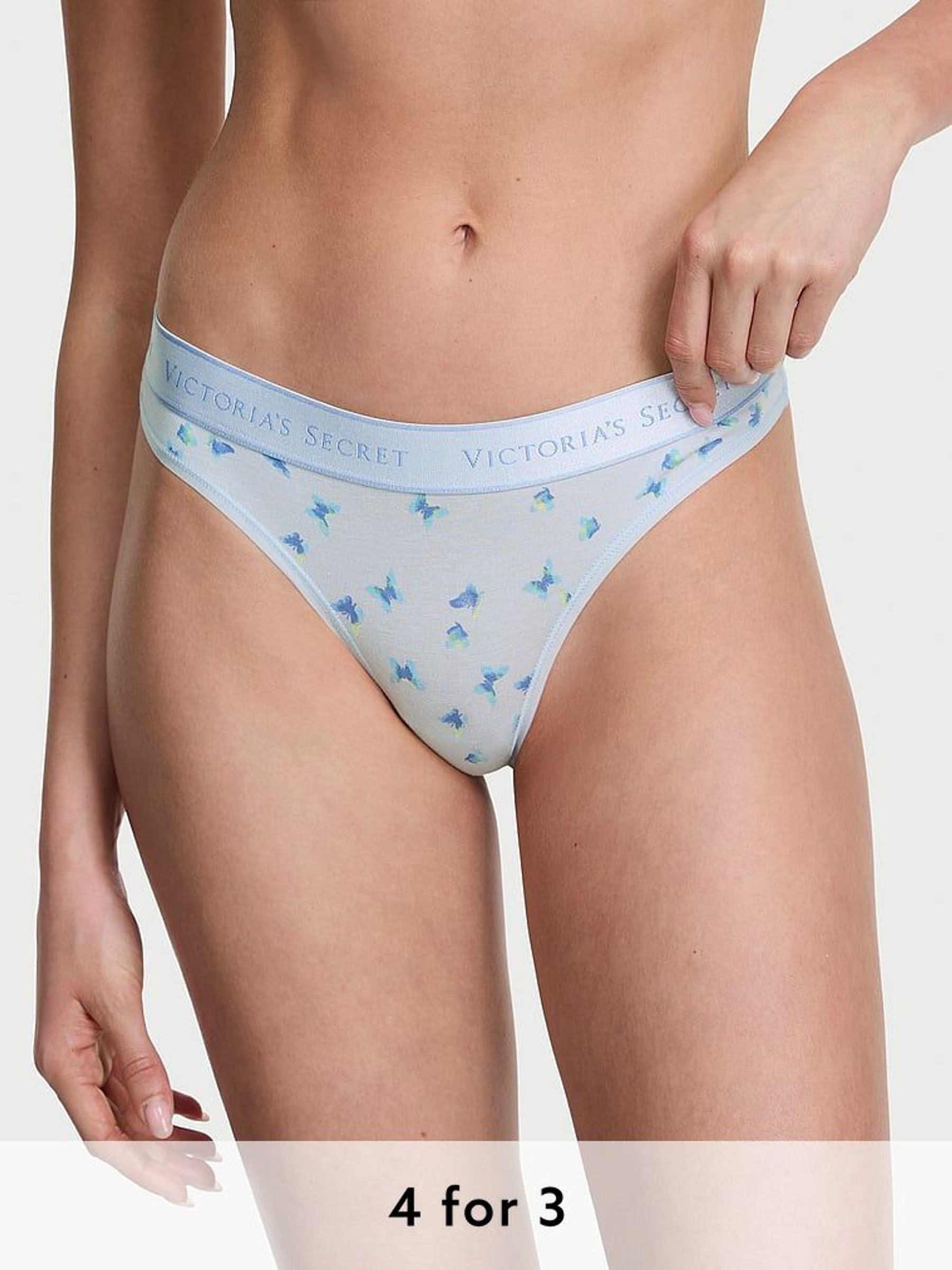 Blue Butterflies Thong Knickers (F11563) | £9