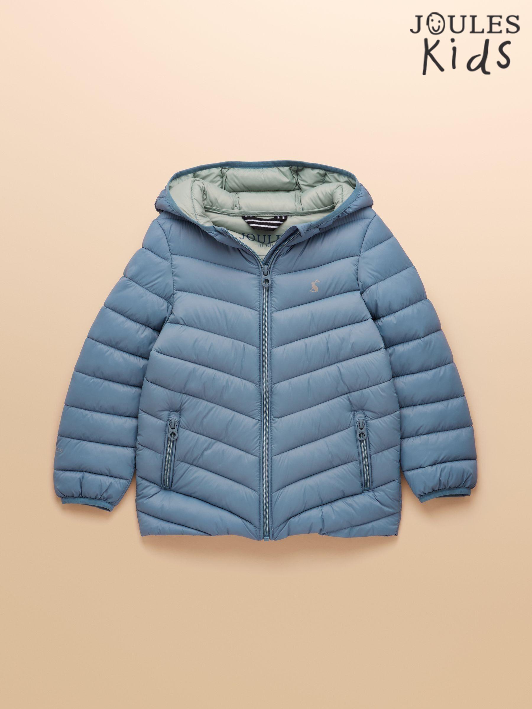 Kids' Cairn Blue Showerproof Padded Coat with Hood (F11565) | £29 - £35