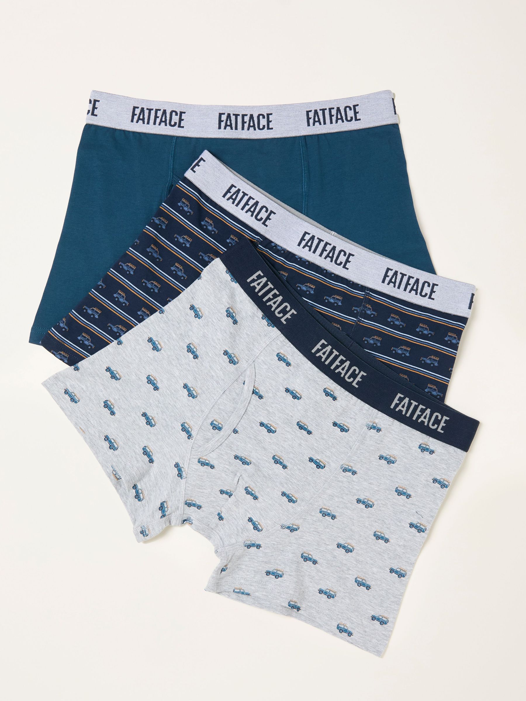 Grey Off Roader 3 Pack Boxers (F11667) | £30
