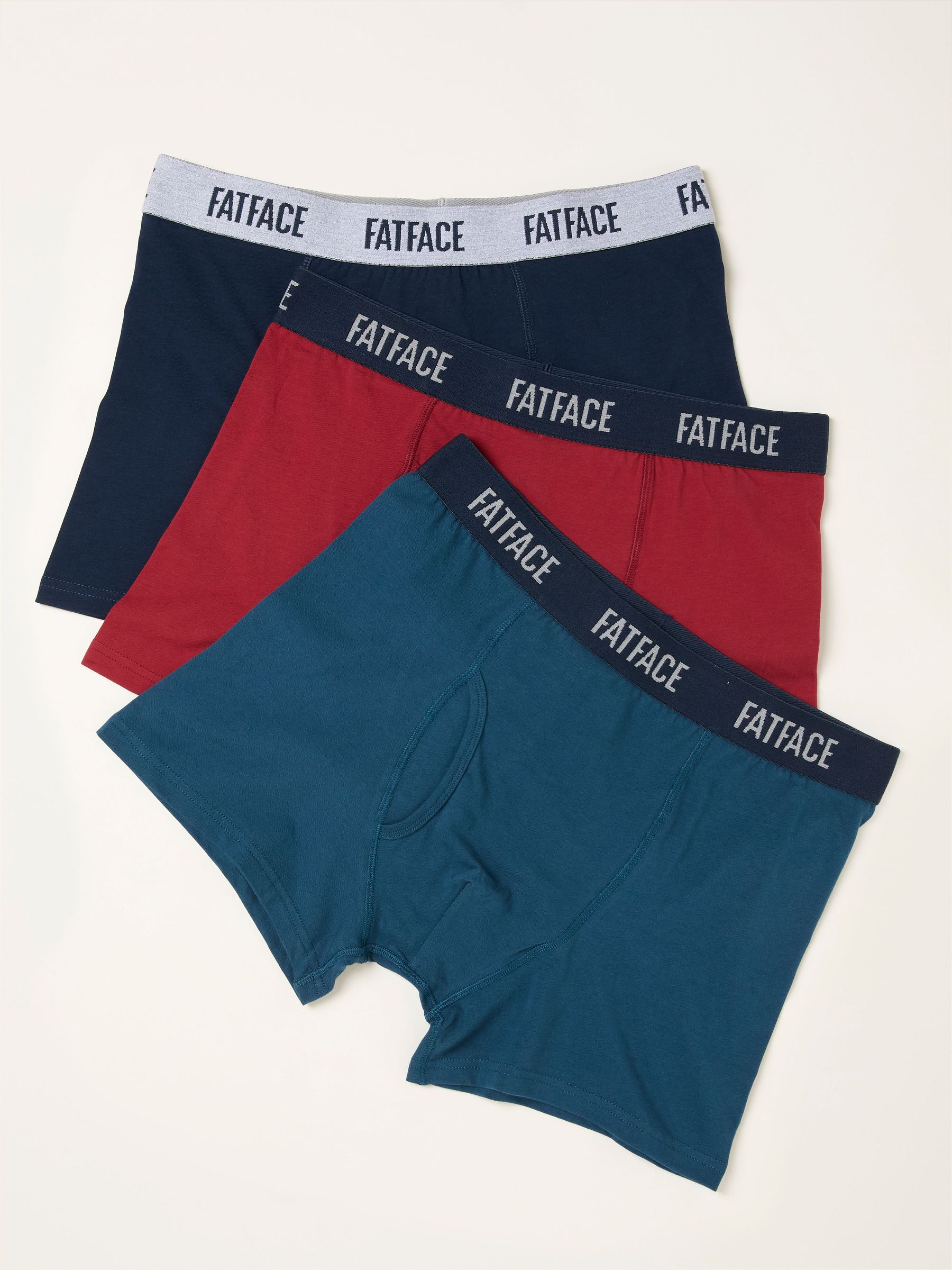 Multi 3 Pack of Plain Boxers (F11674) | £30
