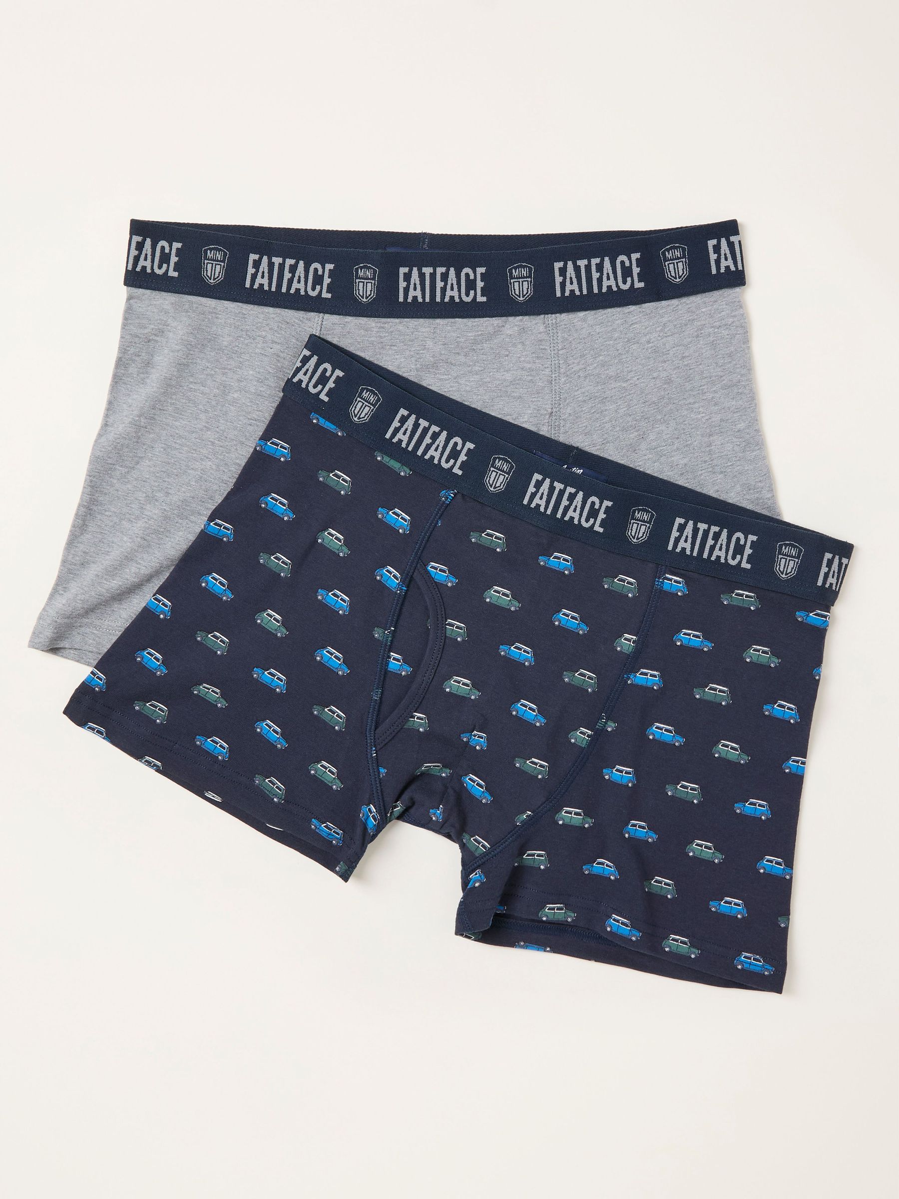 Navy 2 Pack of Mini Print Boxers (F11675) | £22