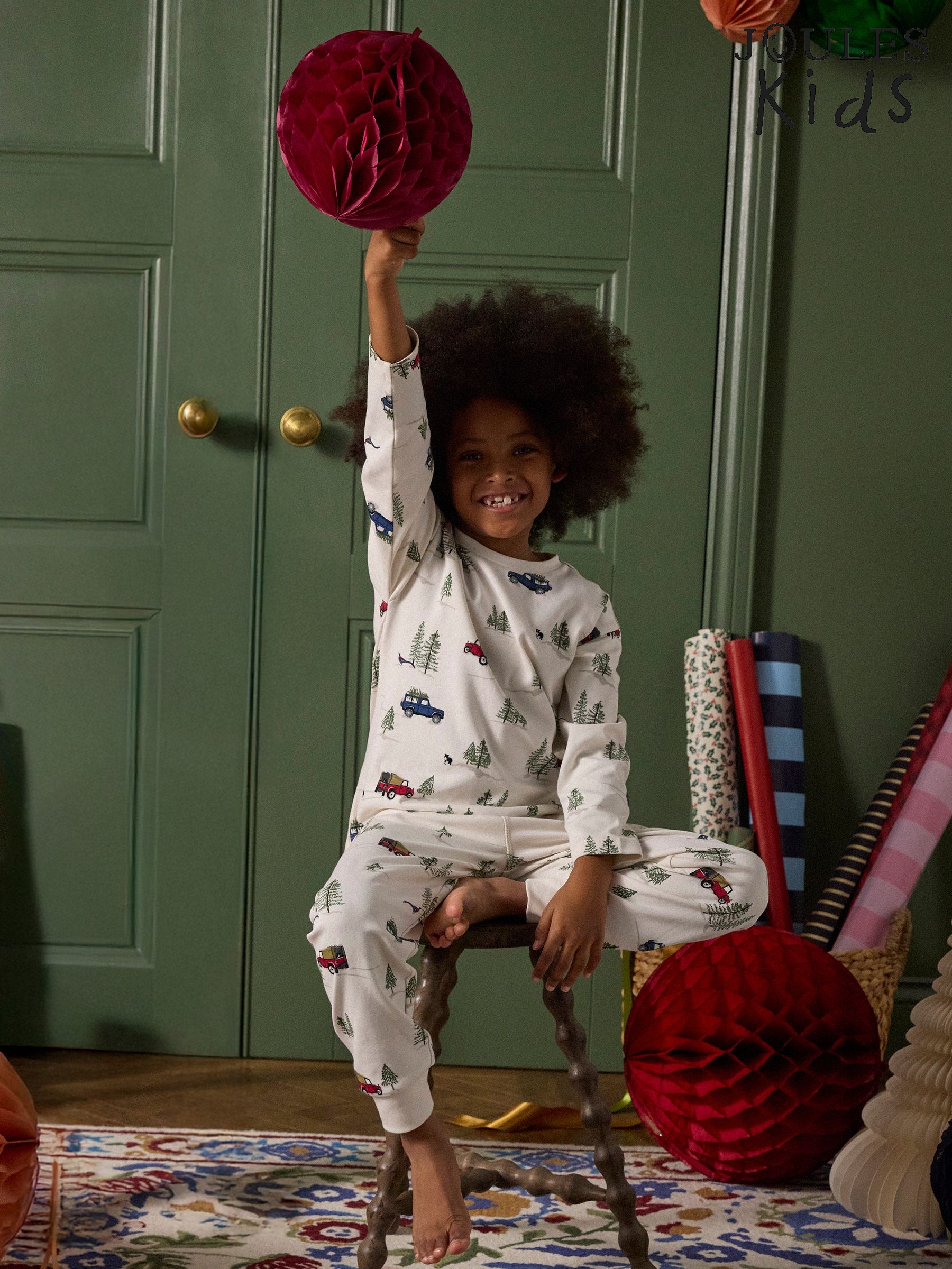 Boys' Kipwell Cream Long Sleeve Pyjama Set (F12086) | £22 - £28