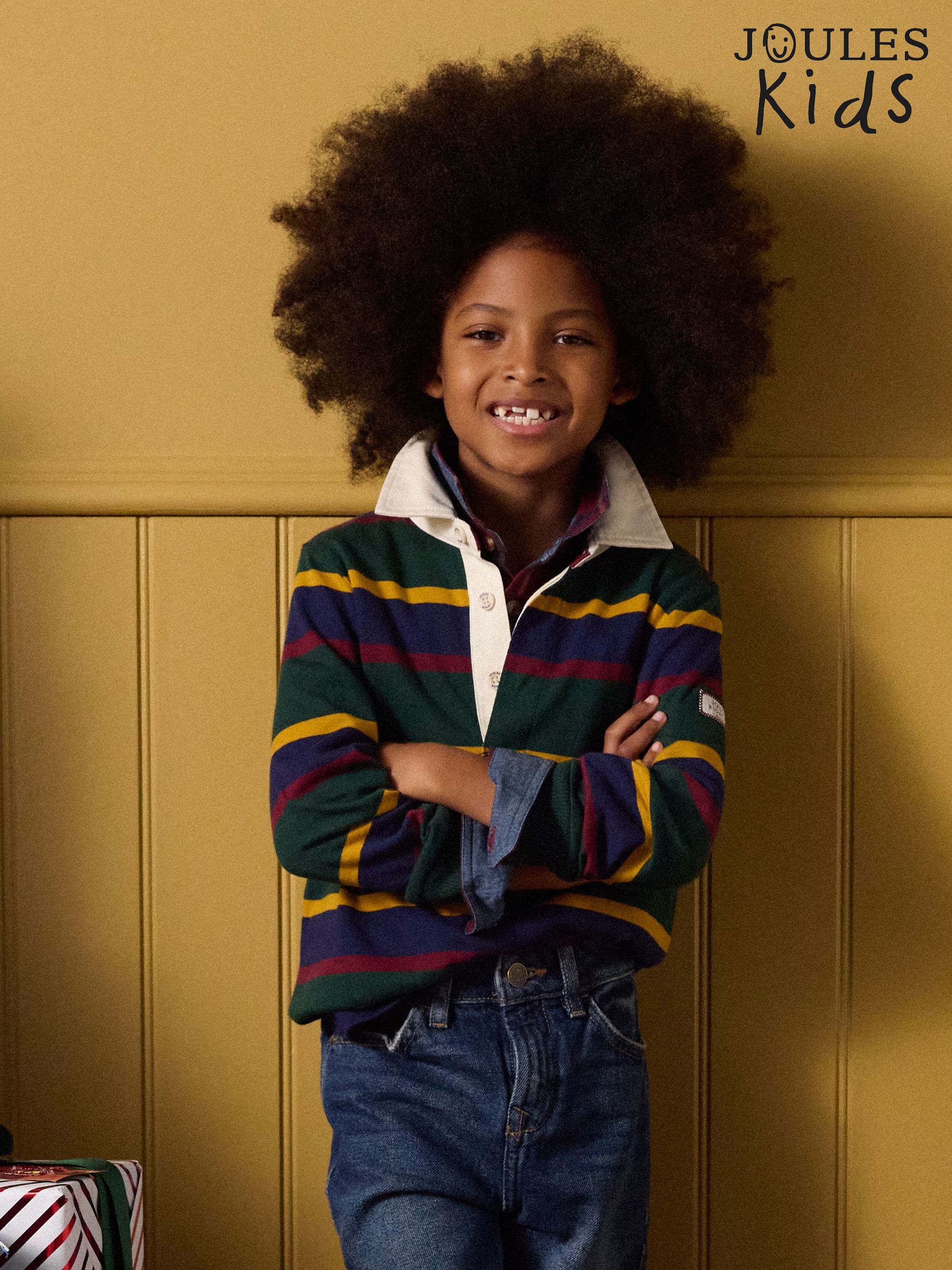 Boys' Rugby Club Multi Stripe Long Sleeve Shirt (F12088) | £26 - £32