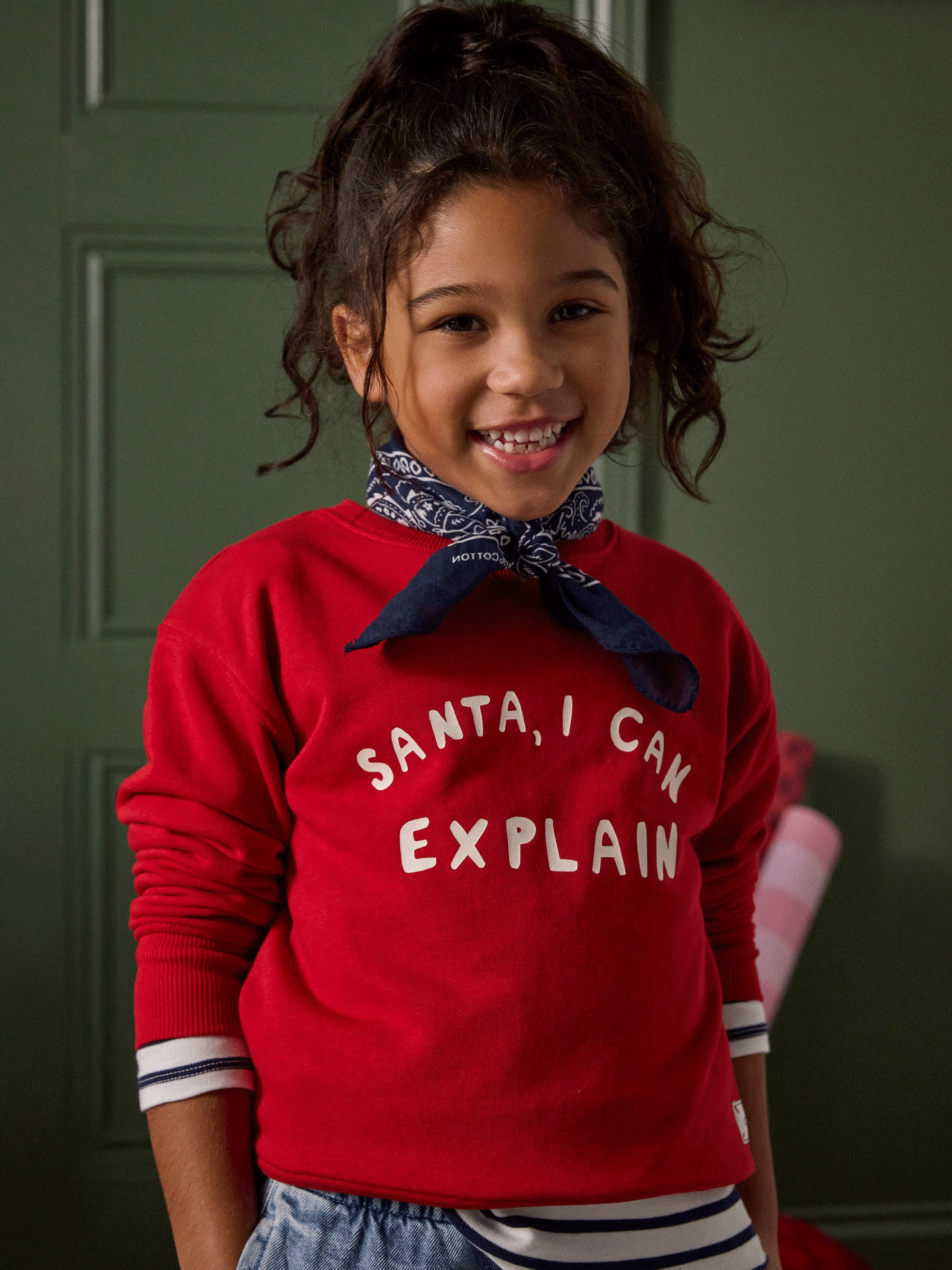 Kids' Sundaze Red Slogan Crew Neck Sweatshirt (F12457) | £16 - £18