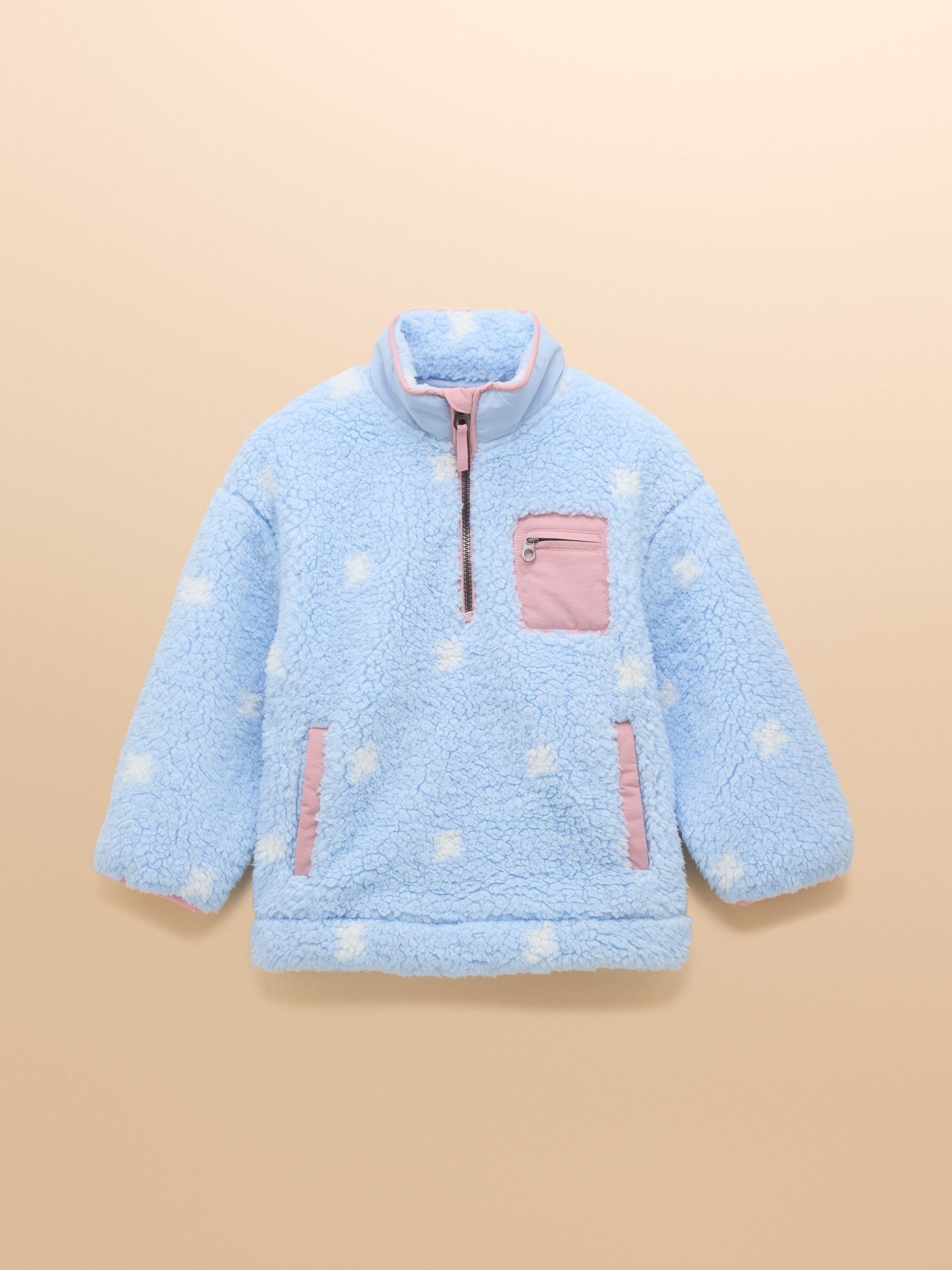 Girls' Tilly Blue Quarter Zip Fleece (F12488) | £19 - £22