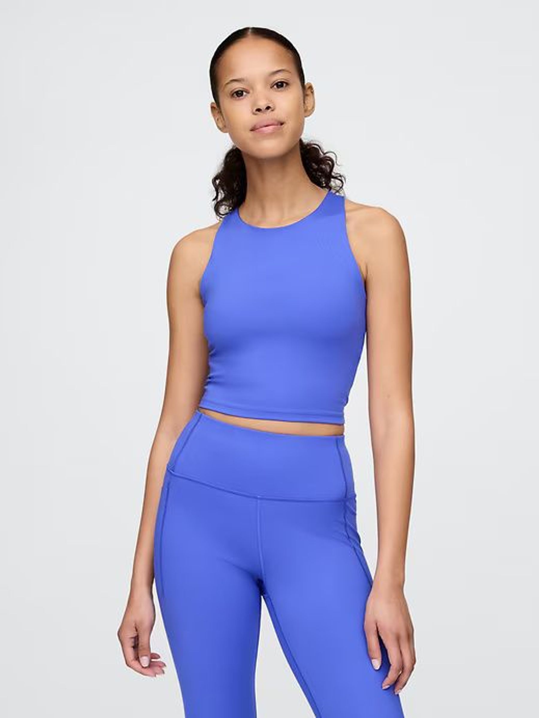 Blue Cropped Sports Bra Tank Top (F12494) | £15
