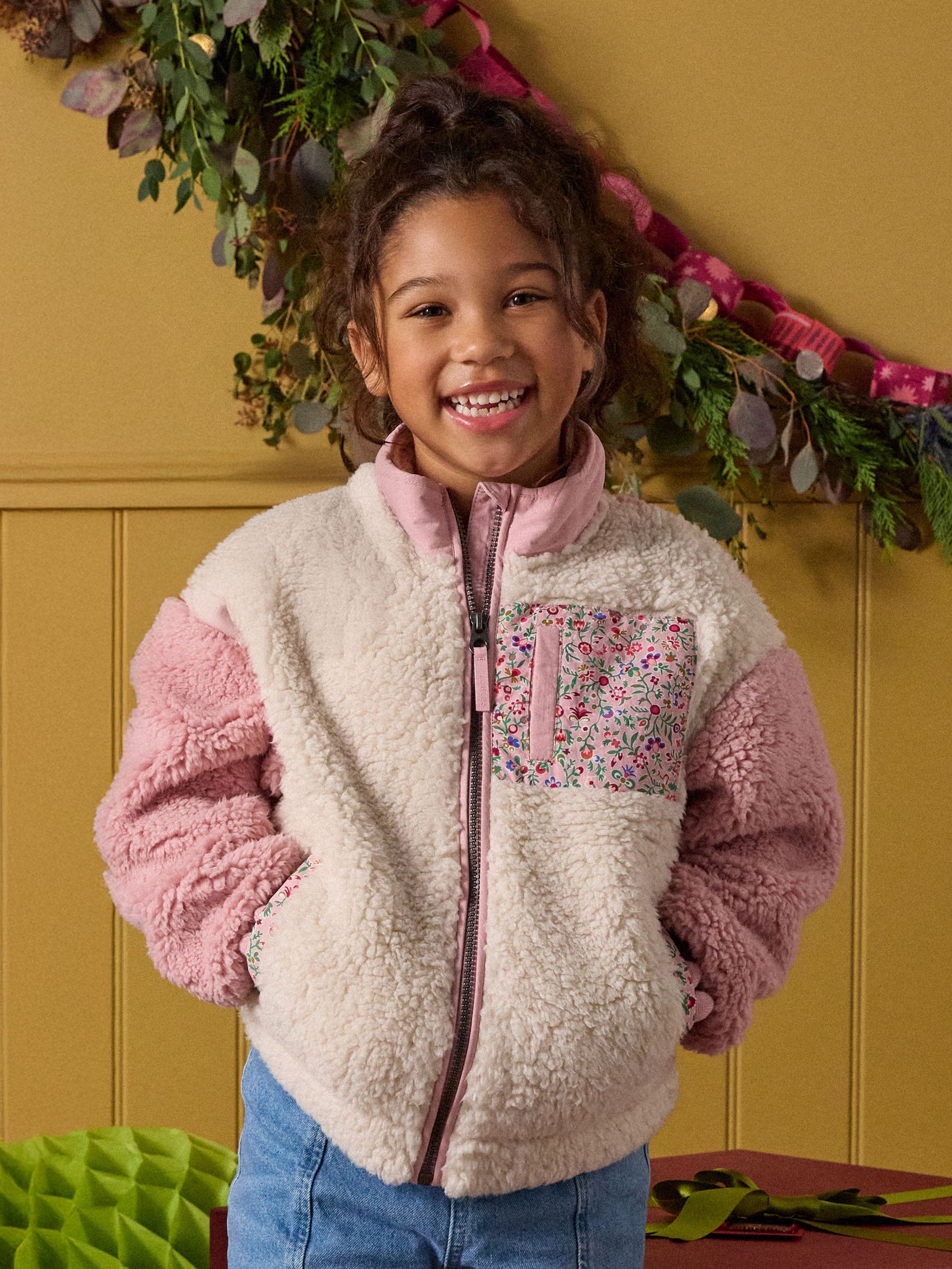 Girls' Tilly Pink Colourblock Zip Through Fleece (F12499) | £34 - £40