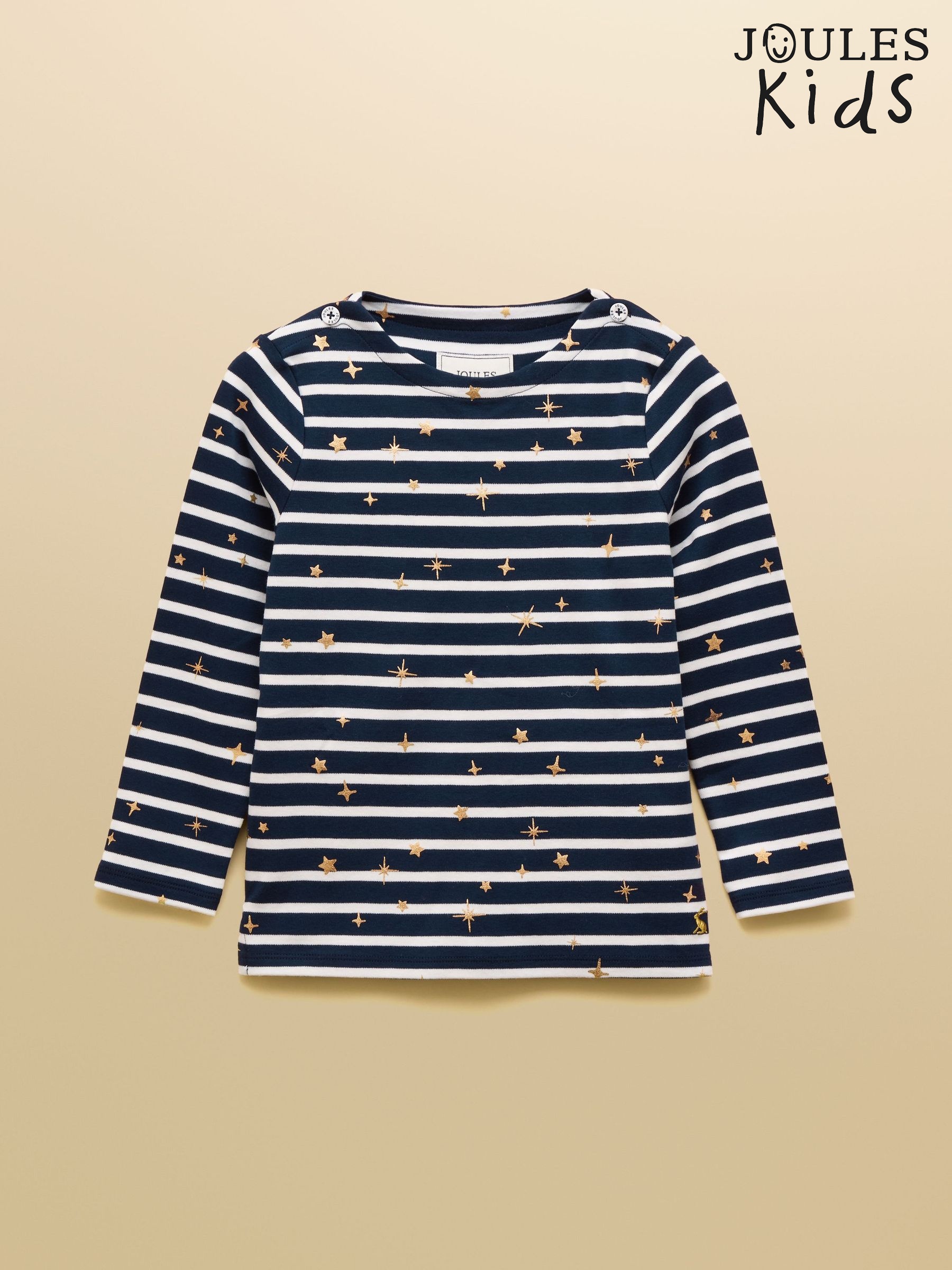 Girls' Harbour Navy Stripe Long Sleeve Jersey Top (F12822) | £17 - £21