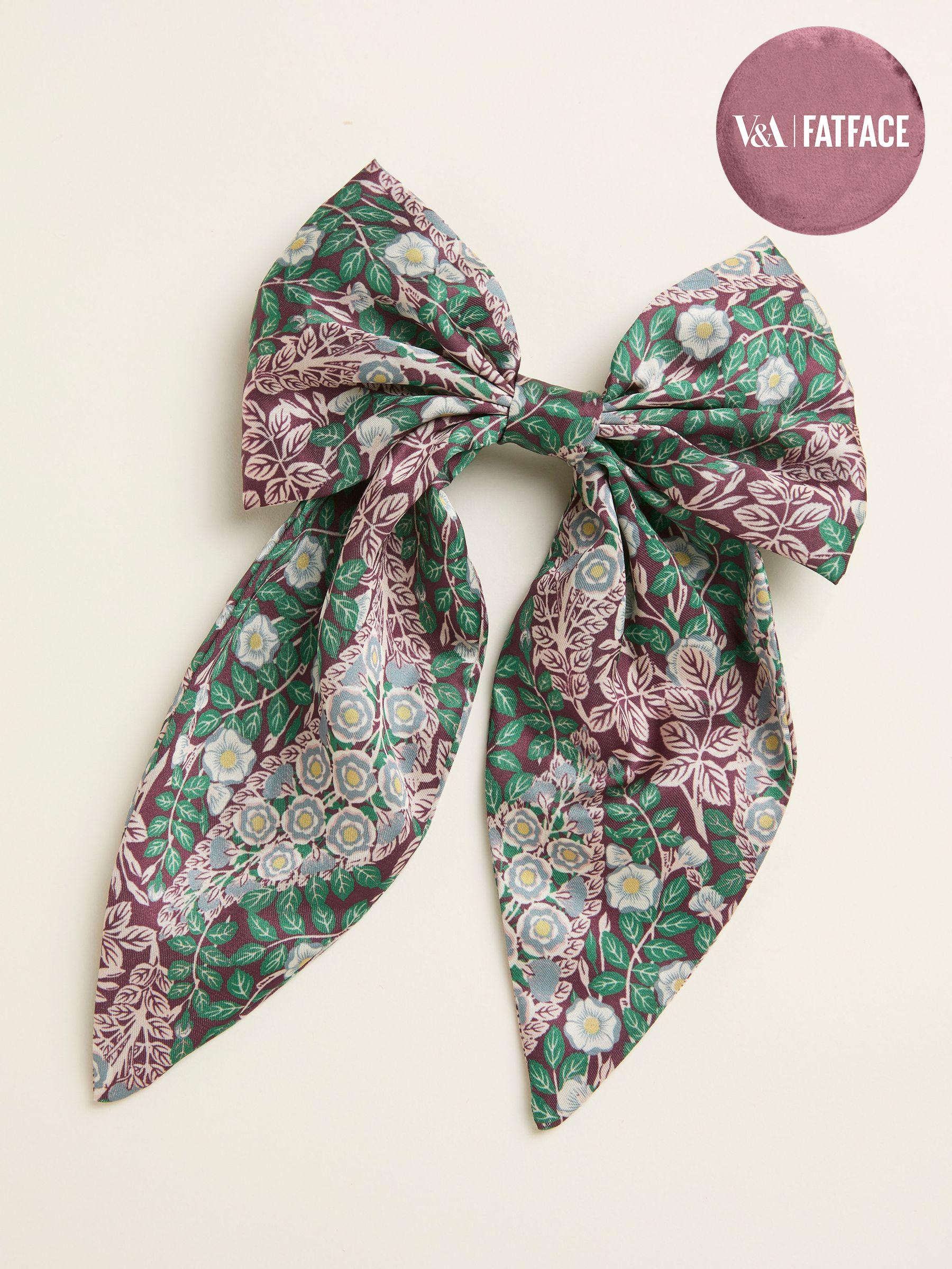 Burgundy Red Japanese Rose Hair Bow (F14512) | £10.50