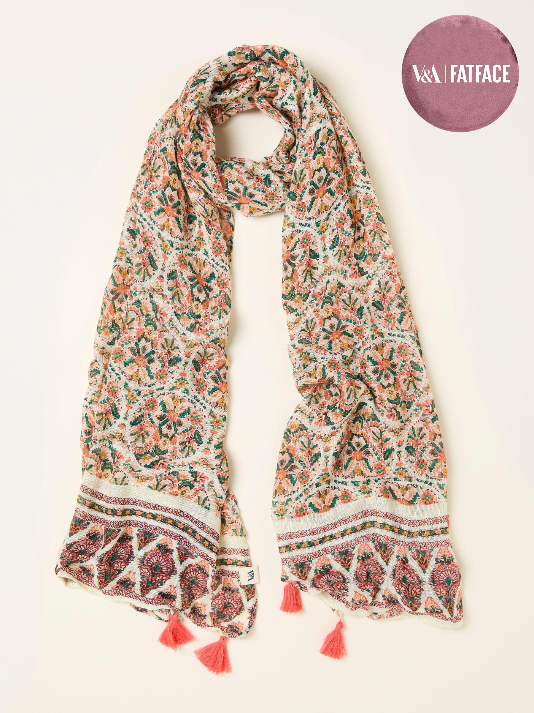 Chalk White Ornate Paisley Scarf (F14516) | £25