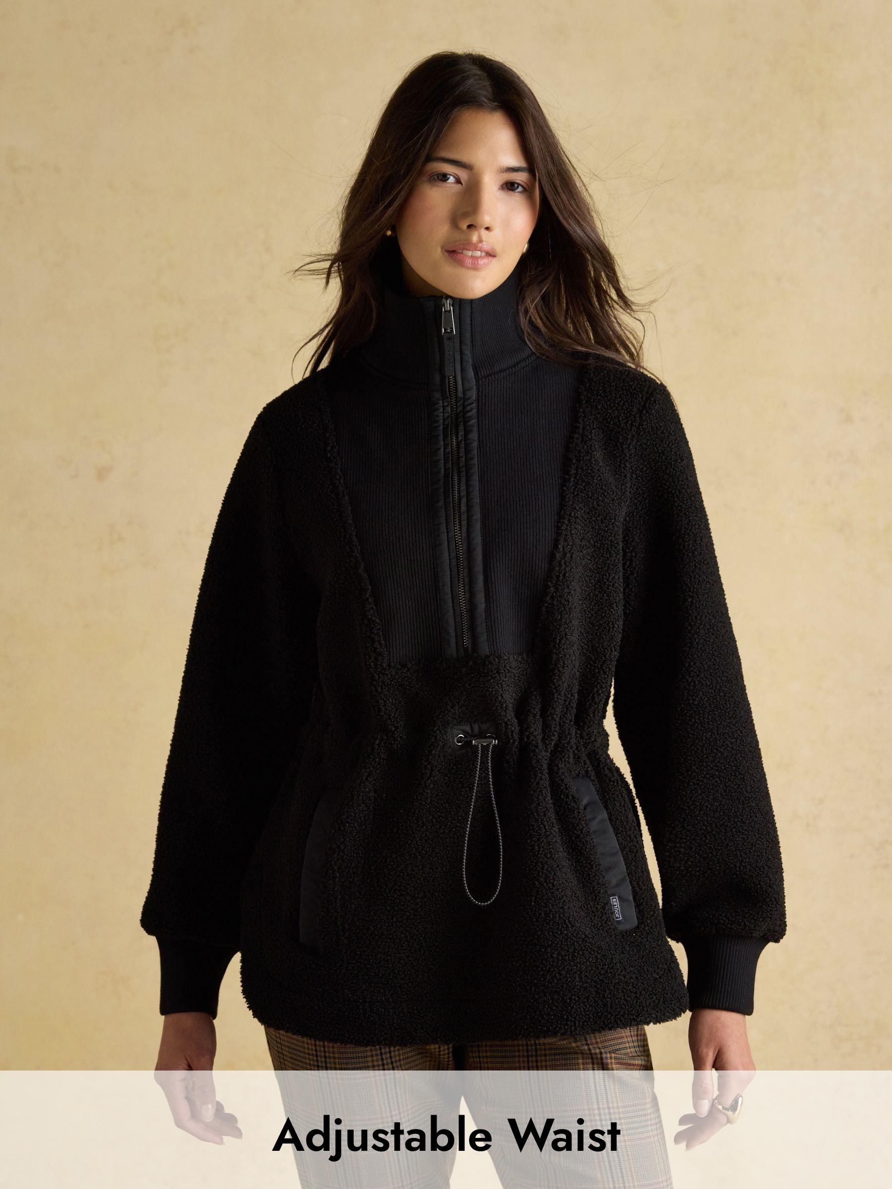 Thurleston Black Borg Half Zip Fleece with Adjustable Waist