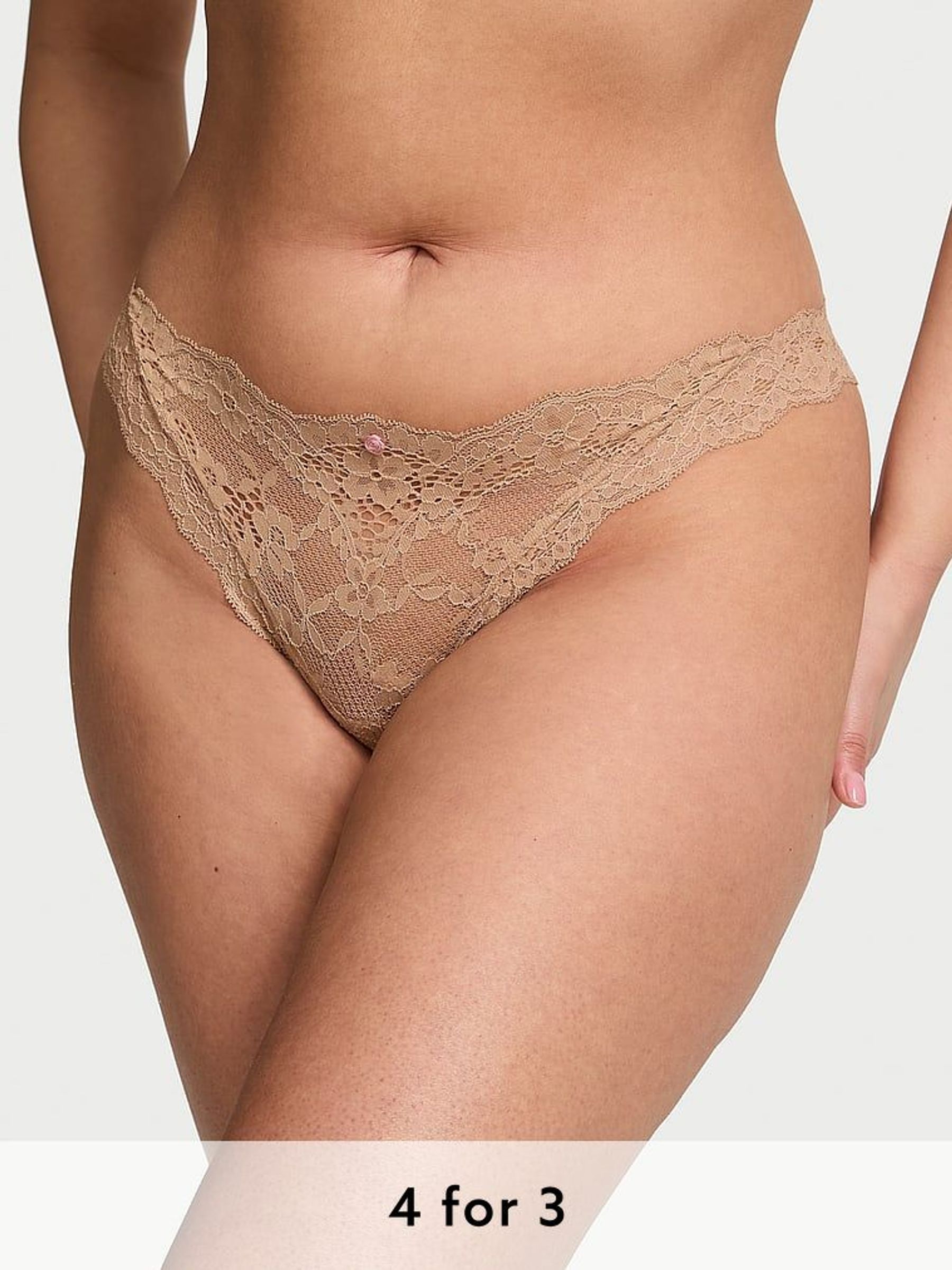 Praline Nude Bikini Lace Knickers (F15698) | £18