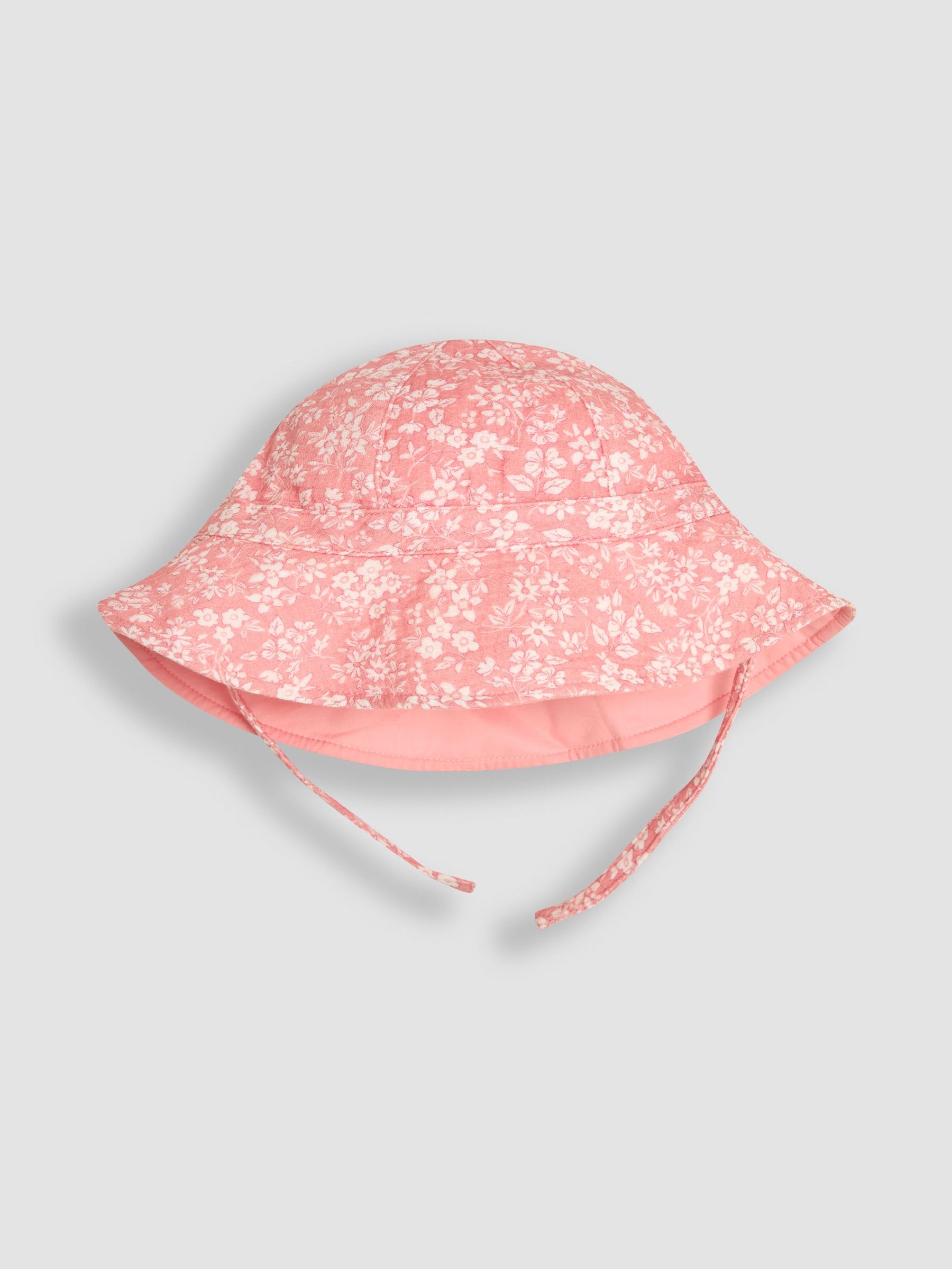 Pink Ditsy Floral Reversible Muslin Sun Hat (F17177) | £16