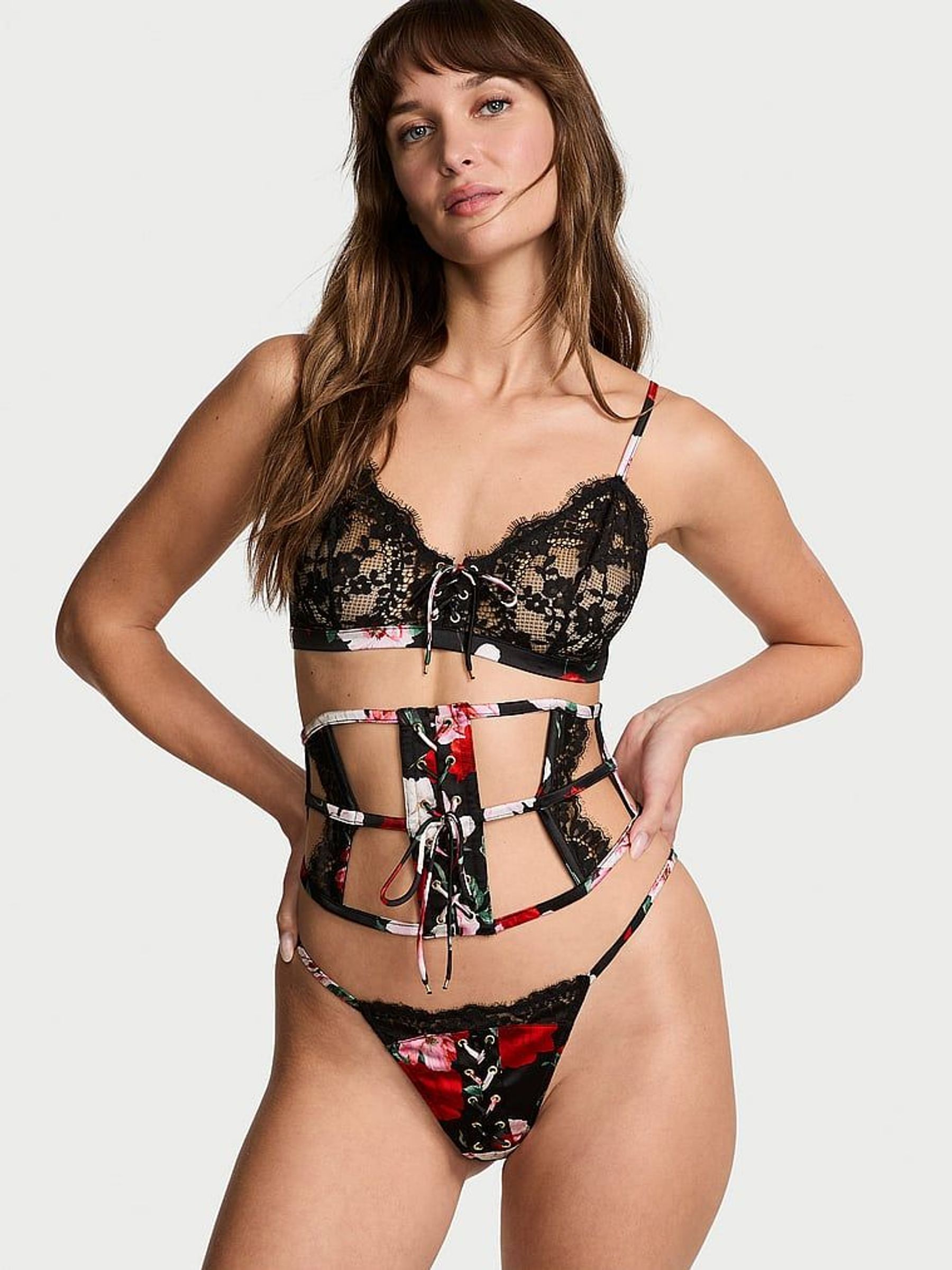 Black Atelier Floral Corset (F18016) | £59
