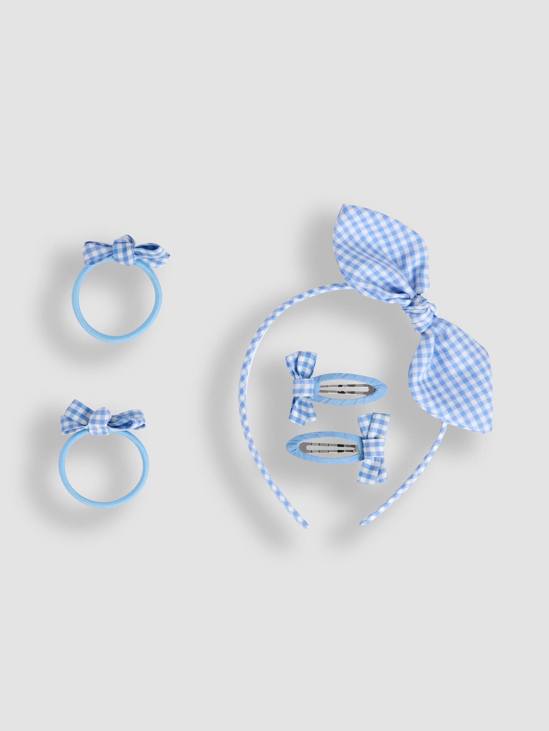 Blue Gingham Hair Accessories Pack (F18057) | £12