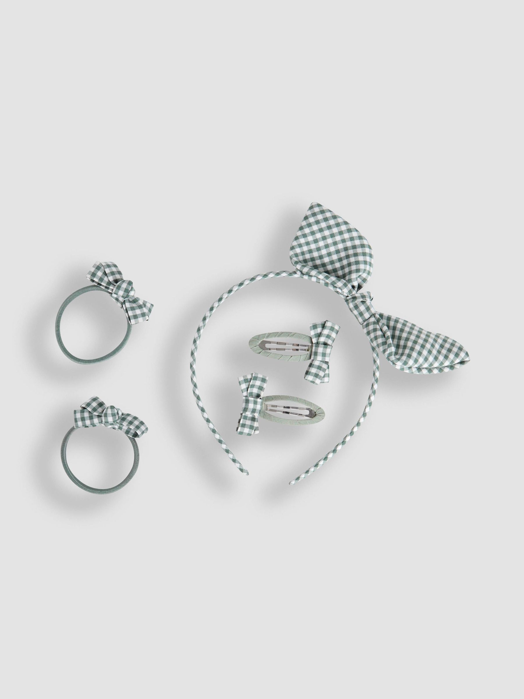 Green Gingham Hair Accessories Pack (F18062) | £12