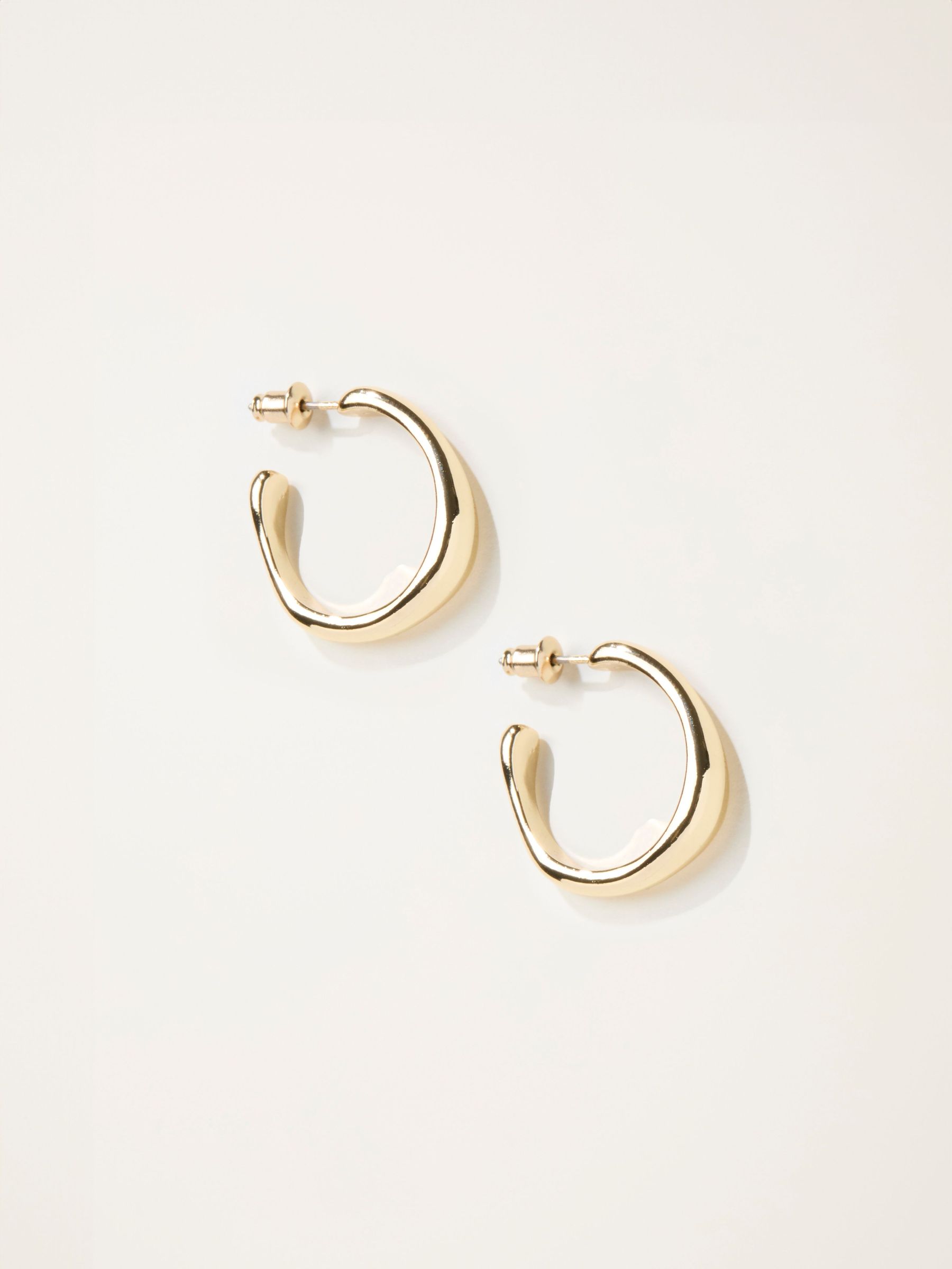 Gold Tone Chunky Hoop Earrings (F19049) | £12.50