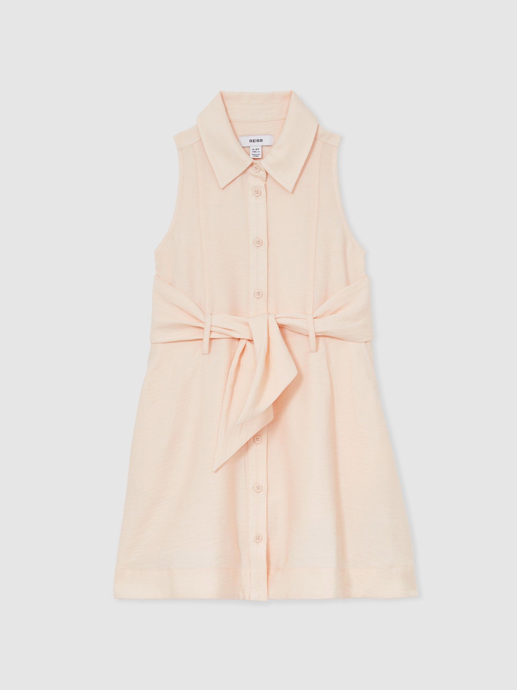 13-14 yrs Tie-Waist Collared Dress in Pink (F19682) | £63