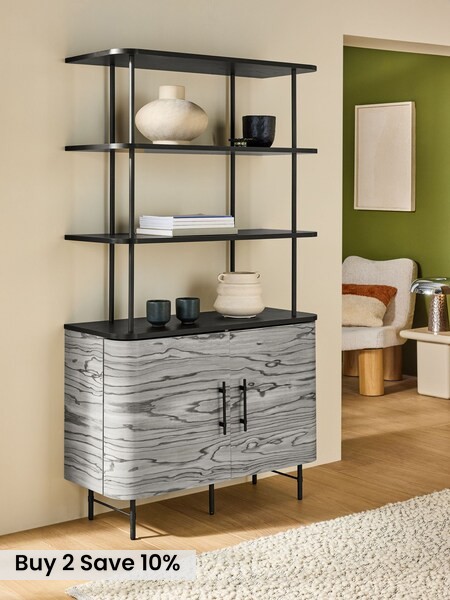 Zeke Shelving Unit in Grey Pine Effect (F20731) | £419