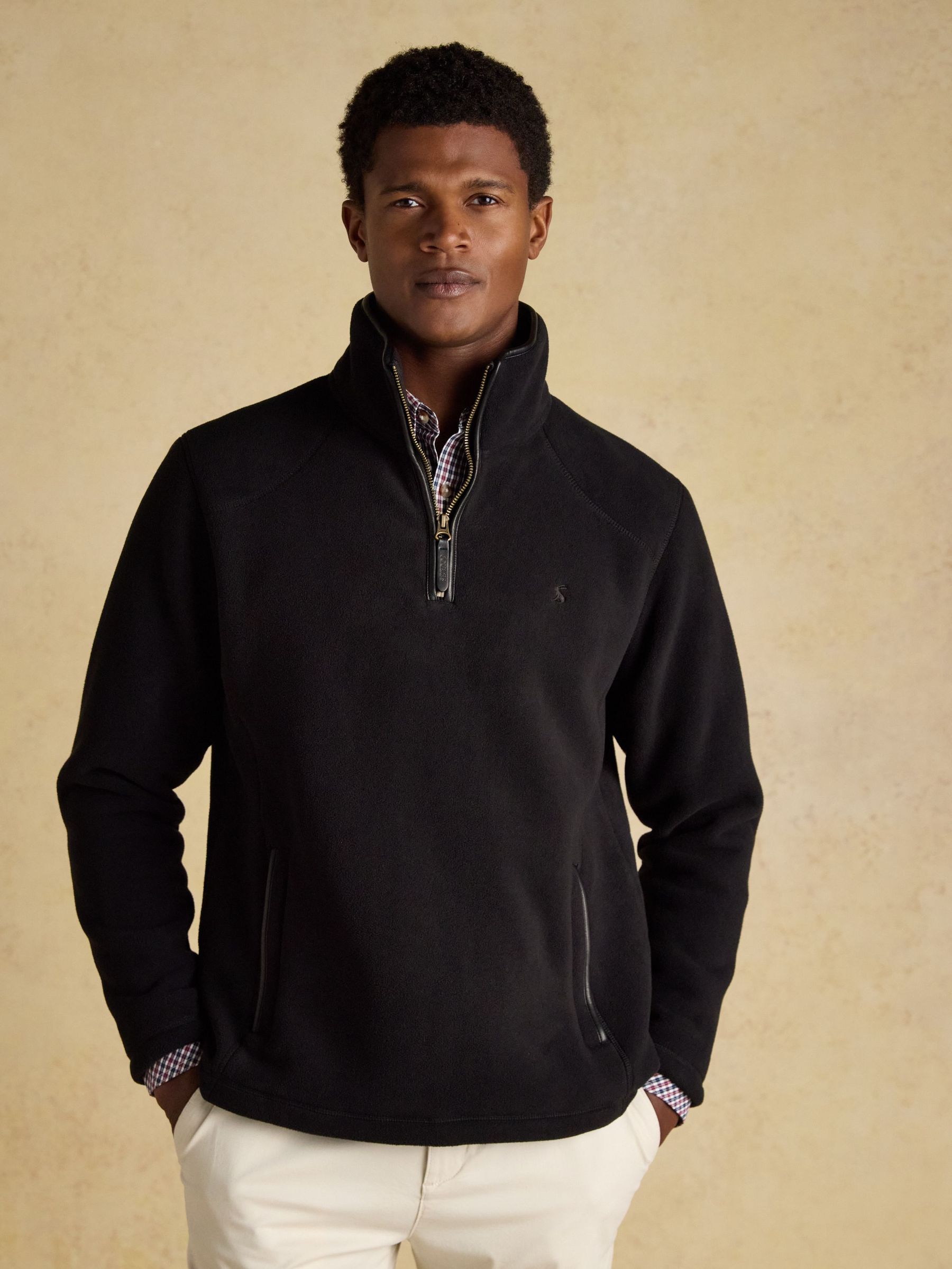 Heritage Fleece Black Quarter Zip (F21106) | £85