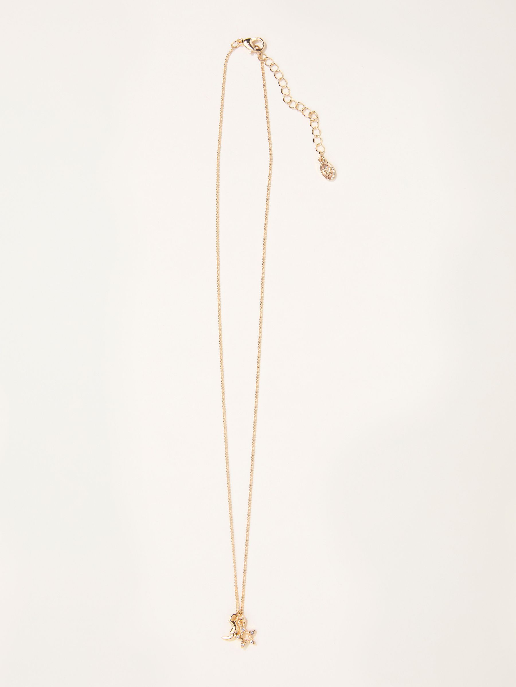 Gold Tone Star and Moon Necklace (F21508) | £14.50