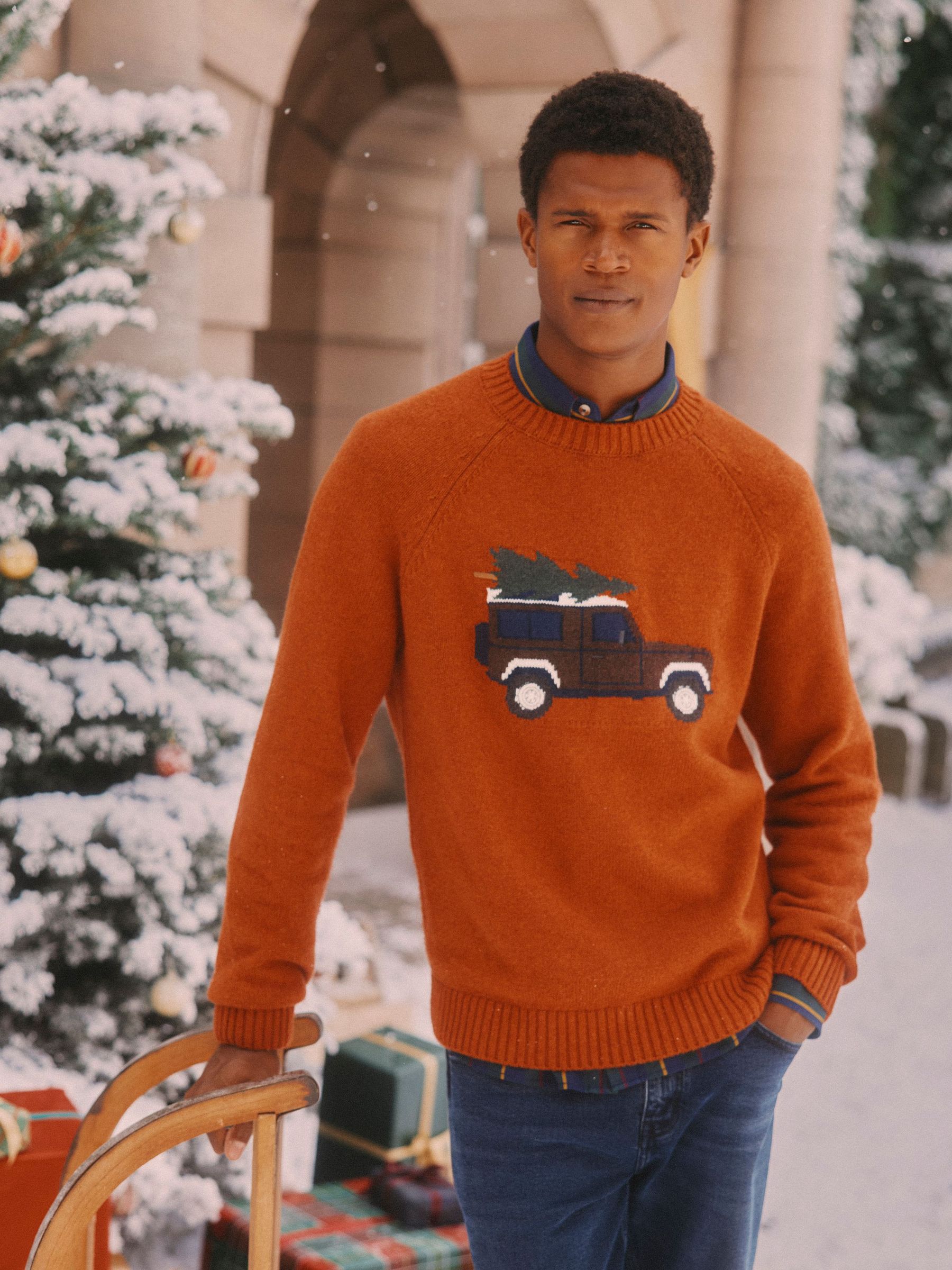 Offroad Orange Crew Neck Christmas Jumper (F21603) | £55