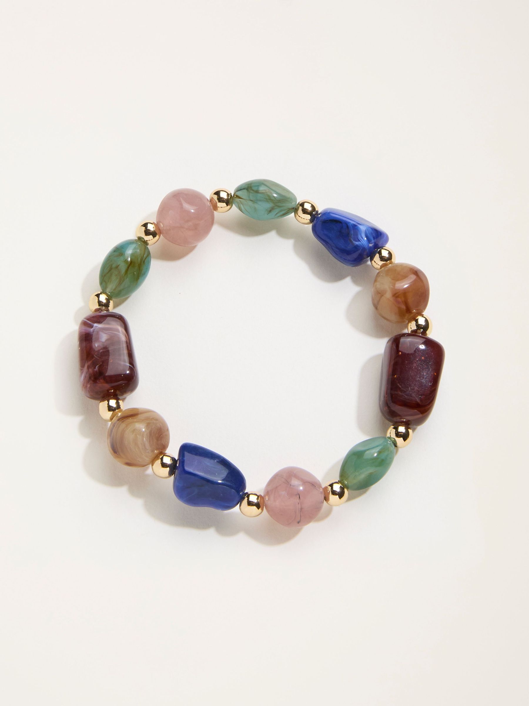 Multi Colour Large Bead Bracelet (F21649) | £12.50