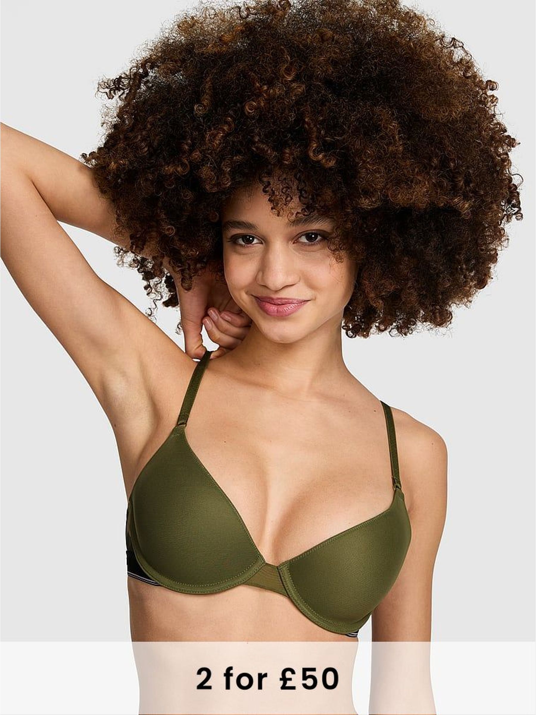 Olive Green Lightly Lined Mesh Bra (F22377) | £29