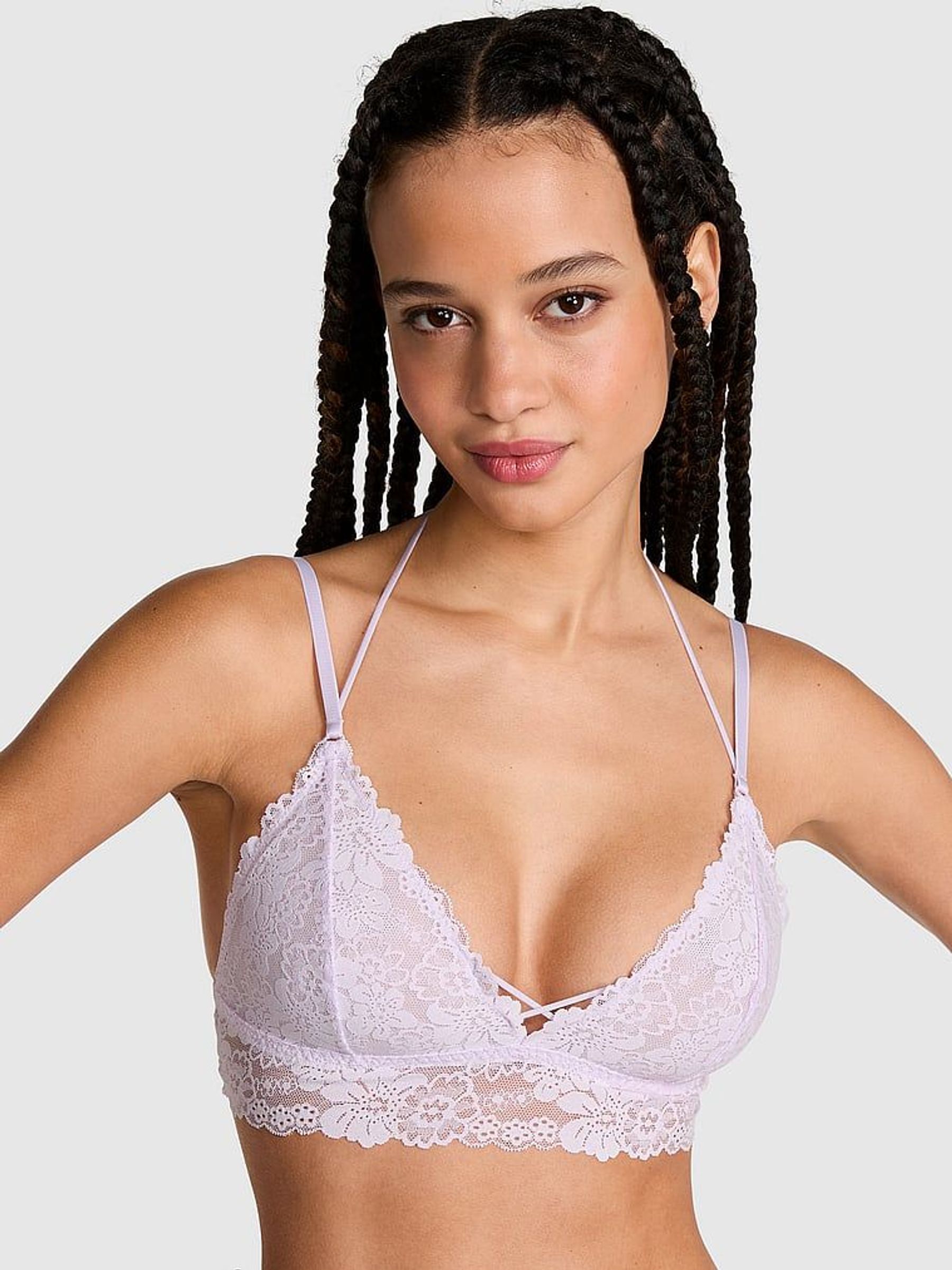 Purple Whisper Lace Bralette (F22431) | £25