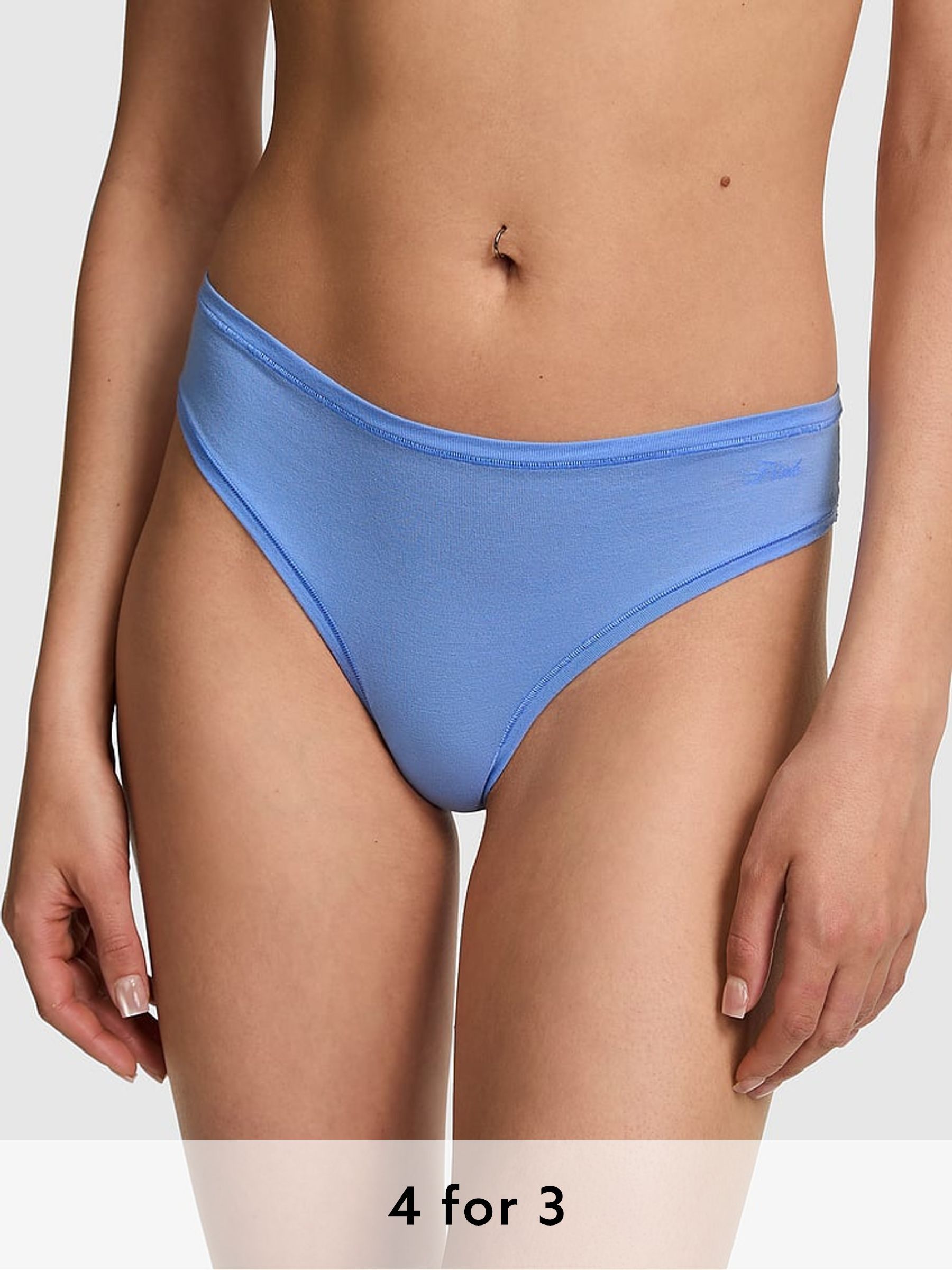 Seascape Blue Cheeky Cotton Knickers (F22526) | £9