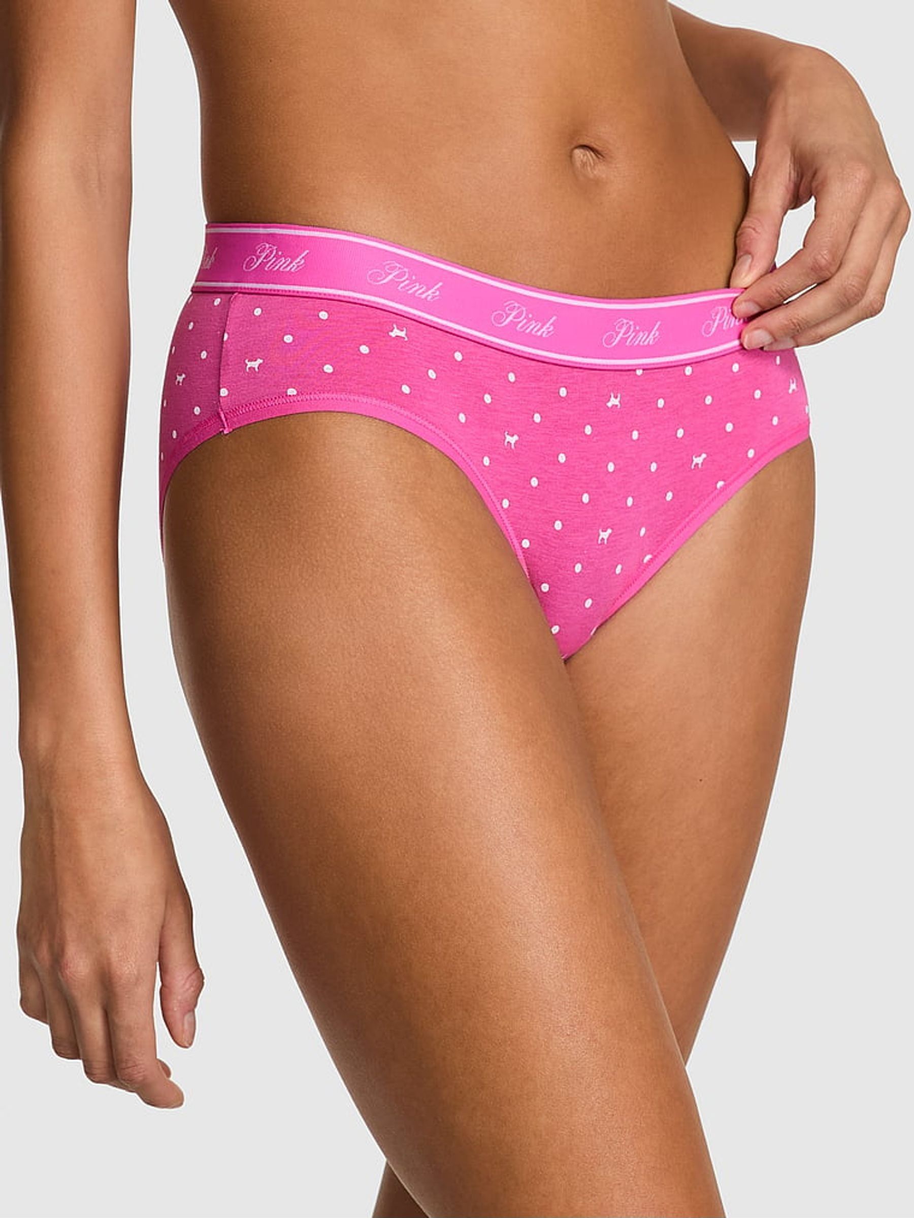 Pink Gossip Dot Hipster Cotton Logo Knickers (F22550) | £9