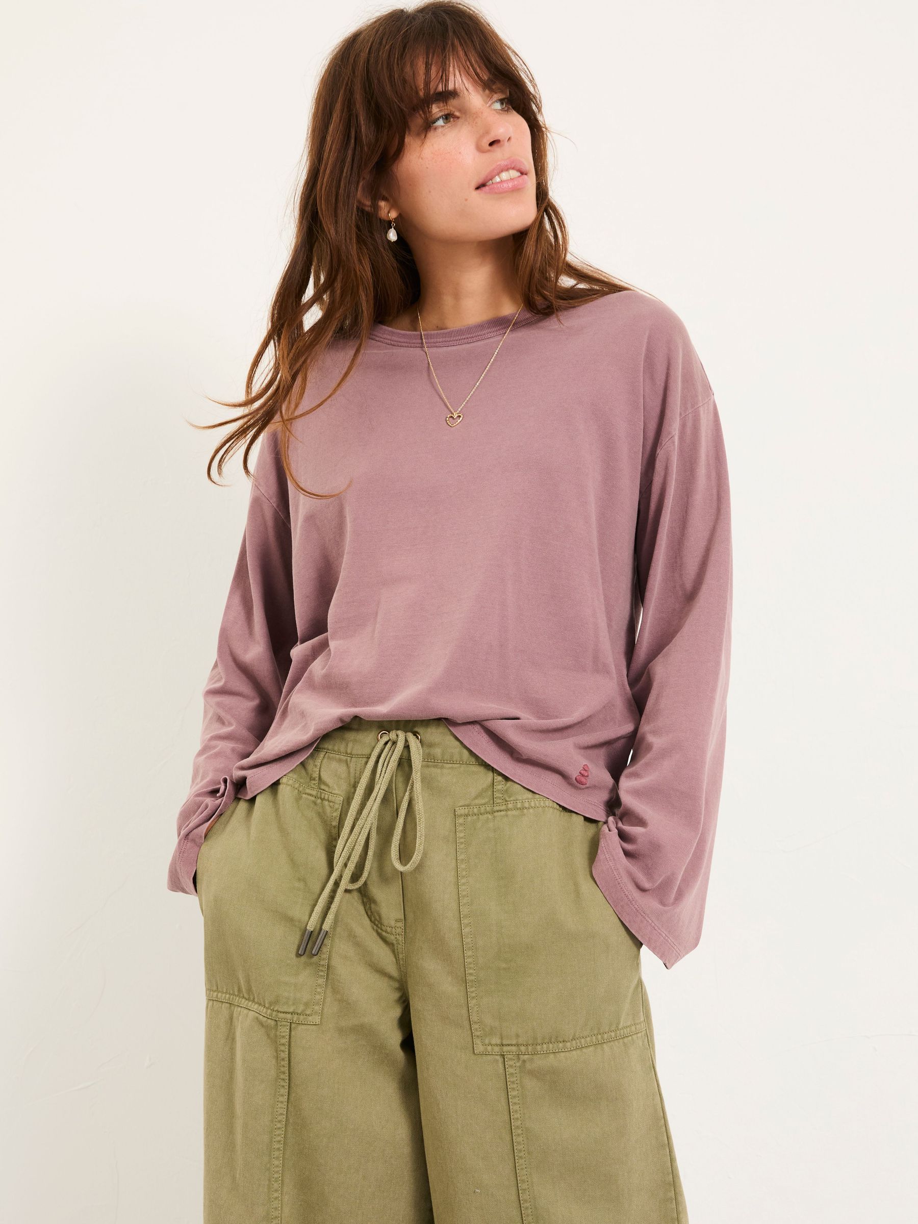 Frey Lilac Purple Long Sleeve Graphic T Shirt (F22787) | £35