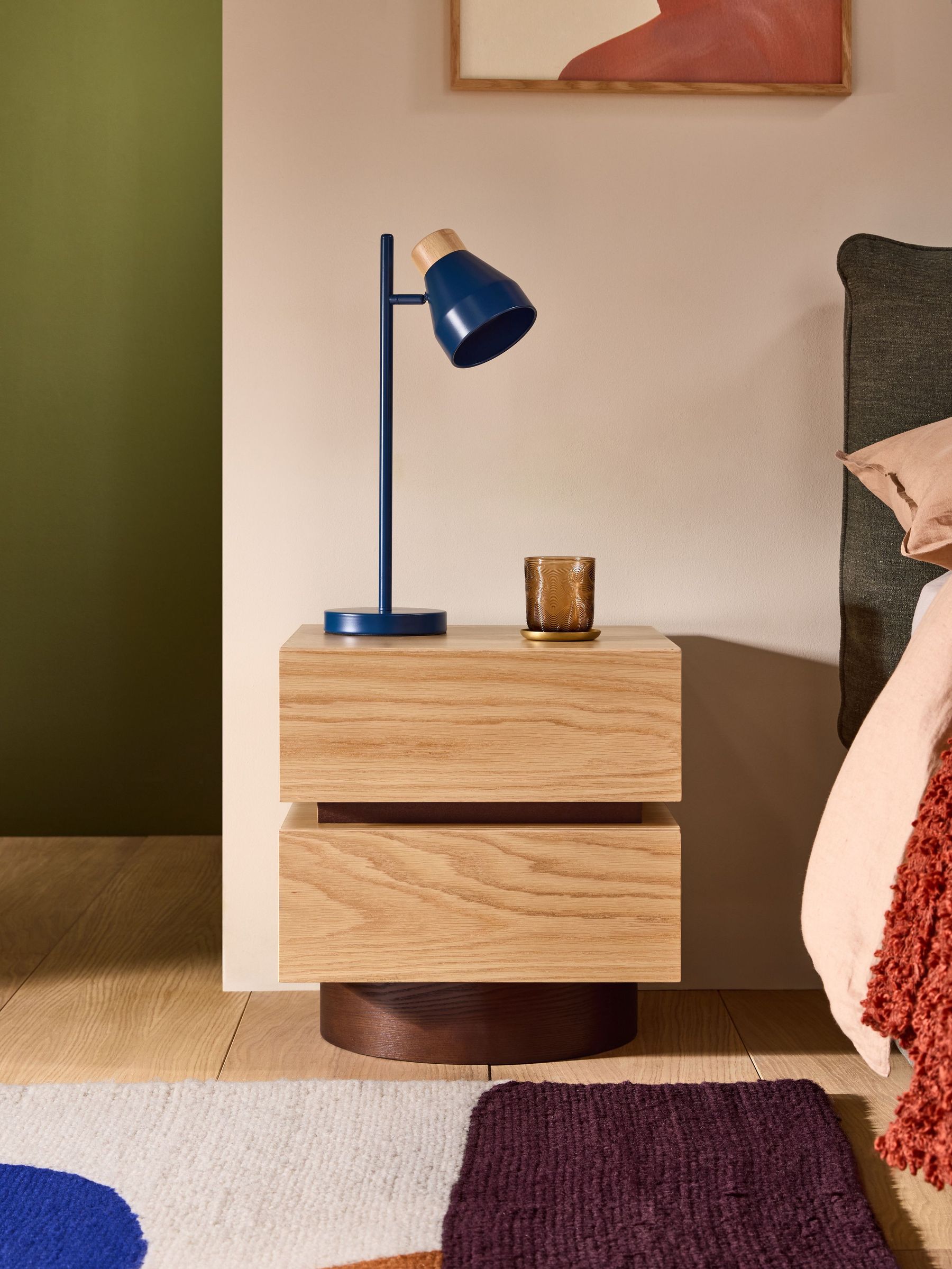 Bern Bedside Table in Oak (F22893) | £249