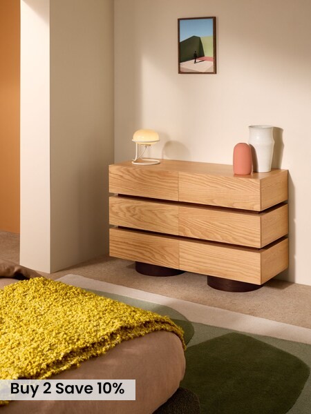 Bern Wide Chest of Drawers in Oak (F22895) | £699