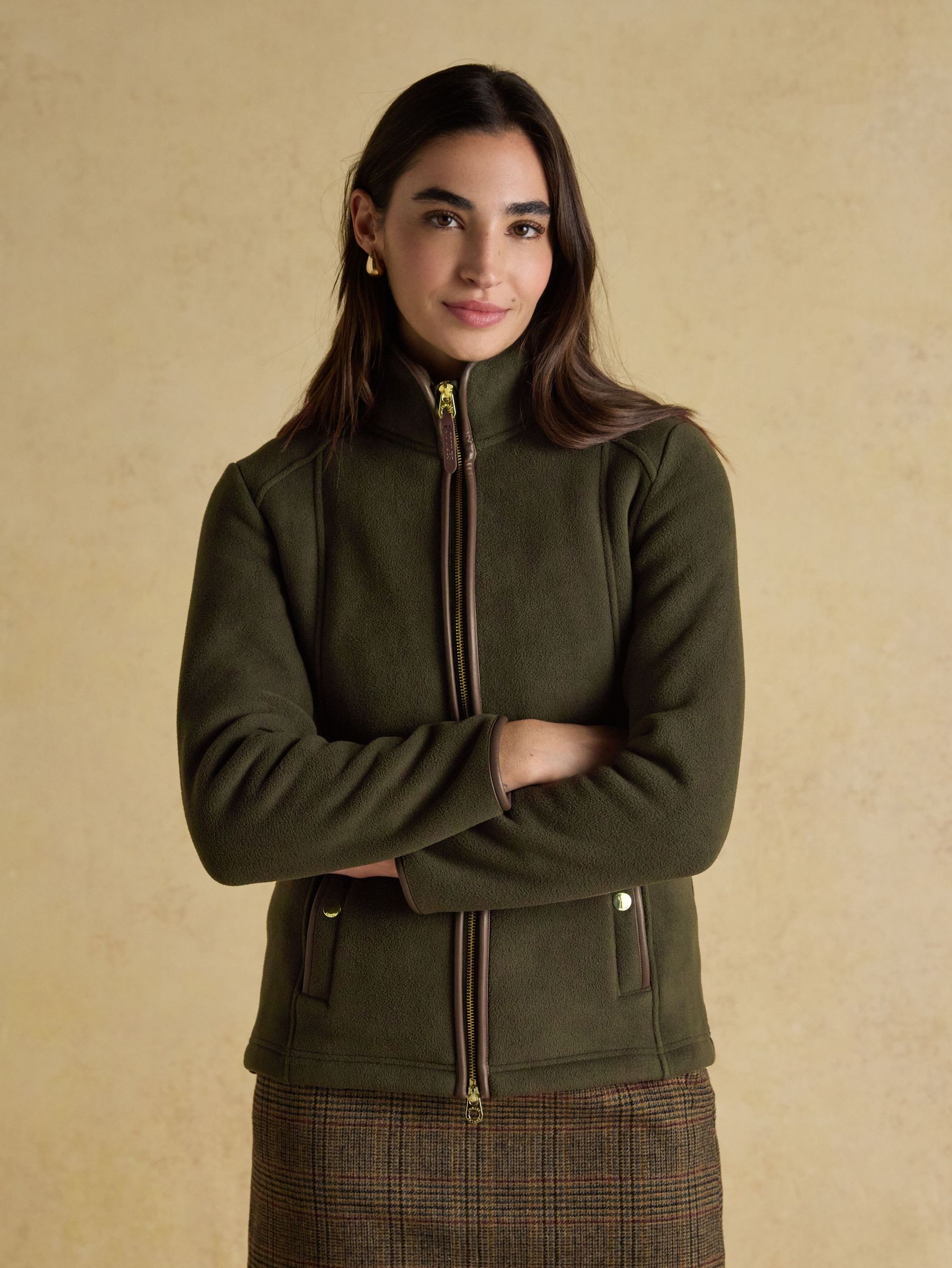 Heritage Green Zip Through Fleece (F23665) | £85