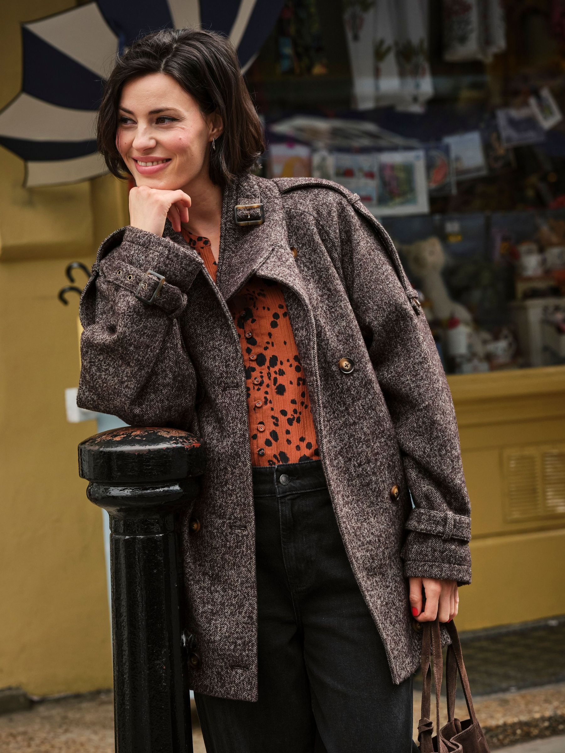 Lottie Brown Wool Blend Coat (F25735) | £120