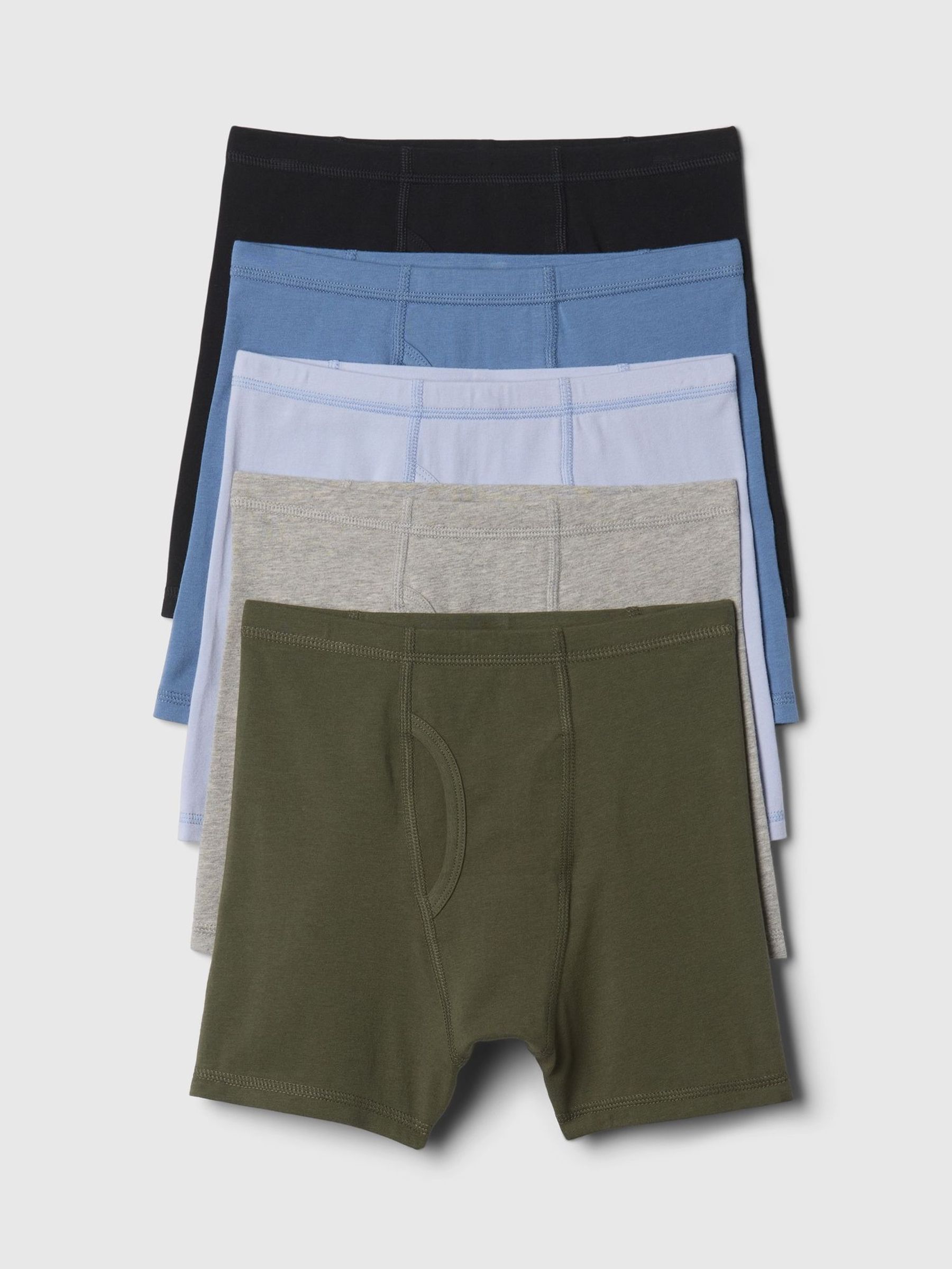 Multi / Black Solid Boxer Briefs 5-Pack (F26500) | £25