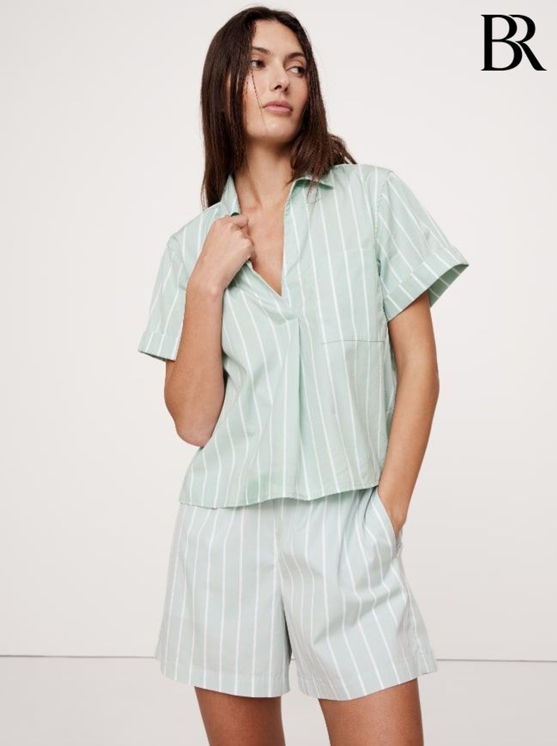 Banana Republic Green The Oversized Popover Top (F26548) | £50