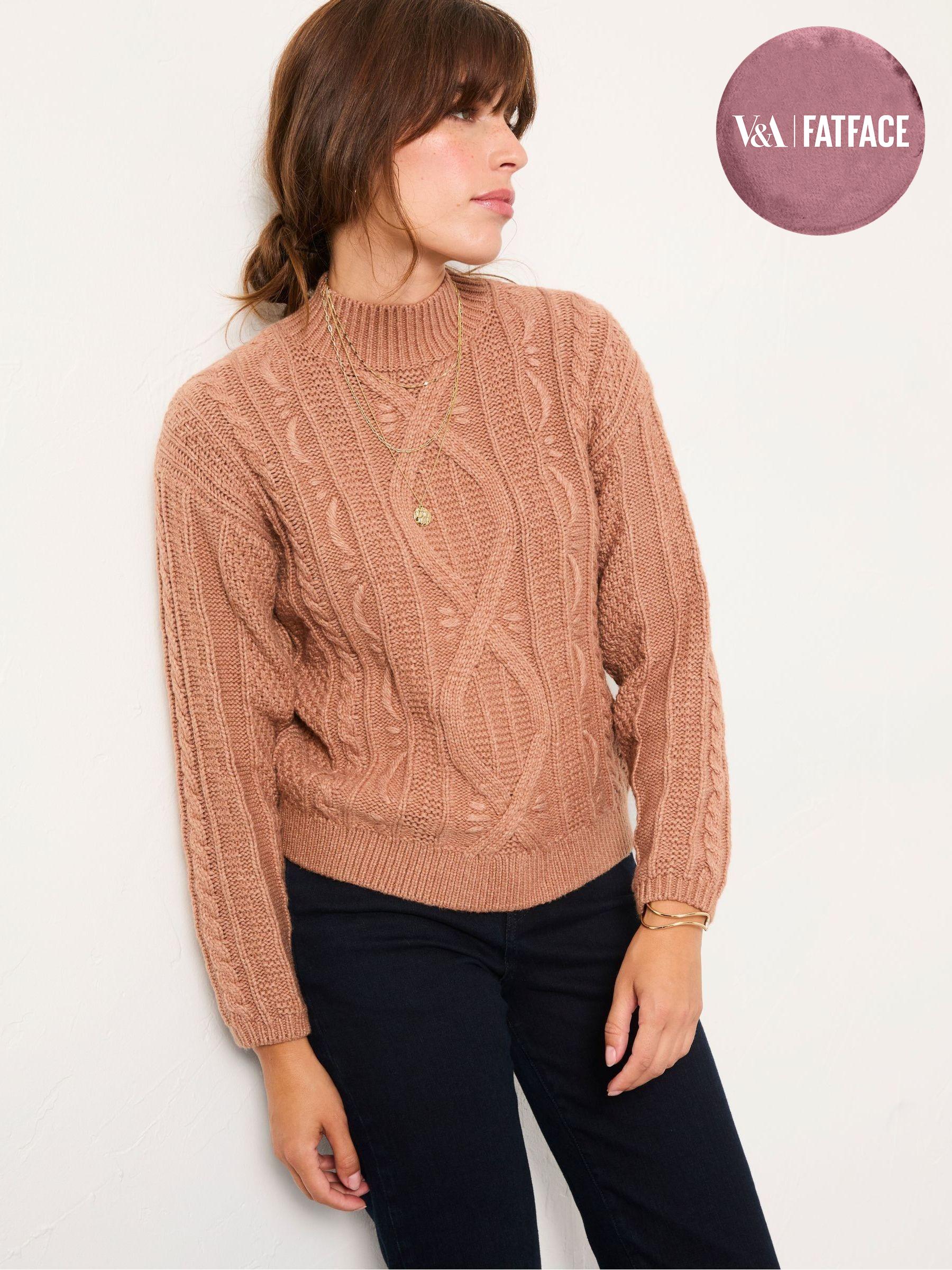 Dark Natural Archive Textile Knitted Cable Jumper (F26577) | £62