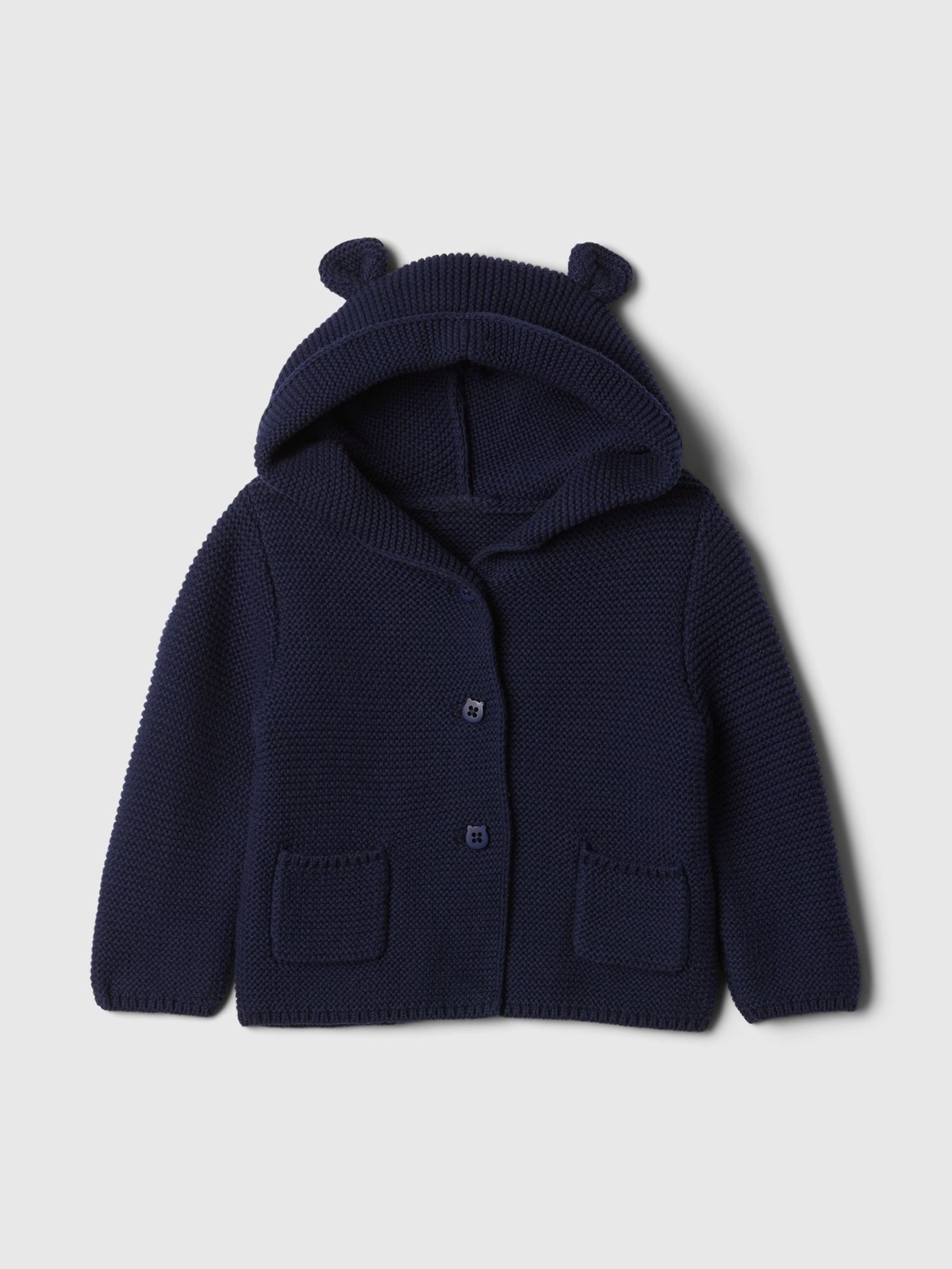 Navy Blue Knitted Brannan Bear Cardigan (Newborn-24mths) (F26737) | £20