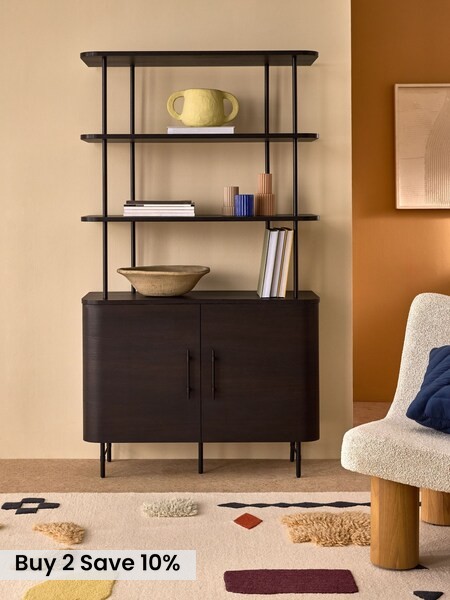 Zeke Shelving Unit in Dark Oak Effect (F27557) | £419