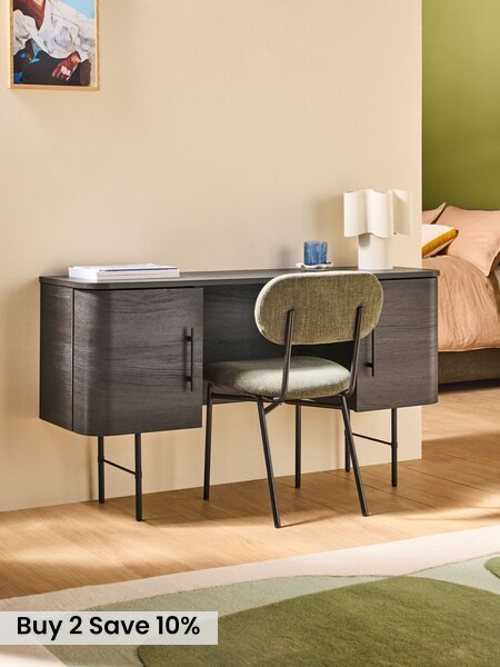 Zeke Storage Desk in Dark Oak Effect (F27570) | £329