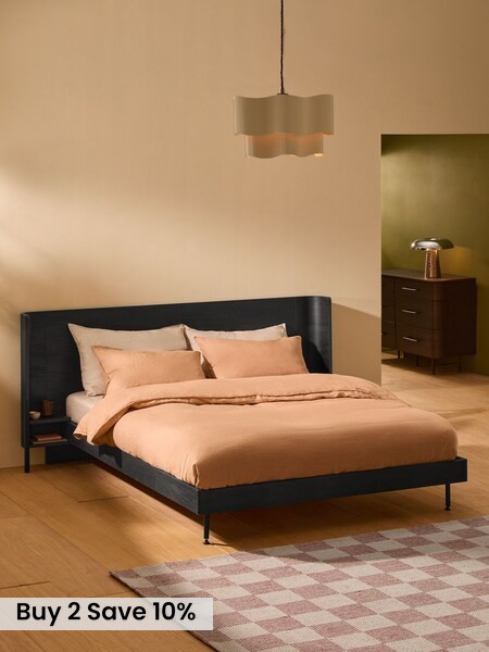 Dark Oak Effect Zeke Bed Bed (F27575) | £599 - £649